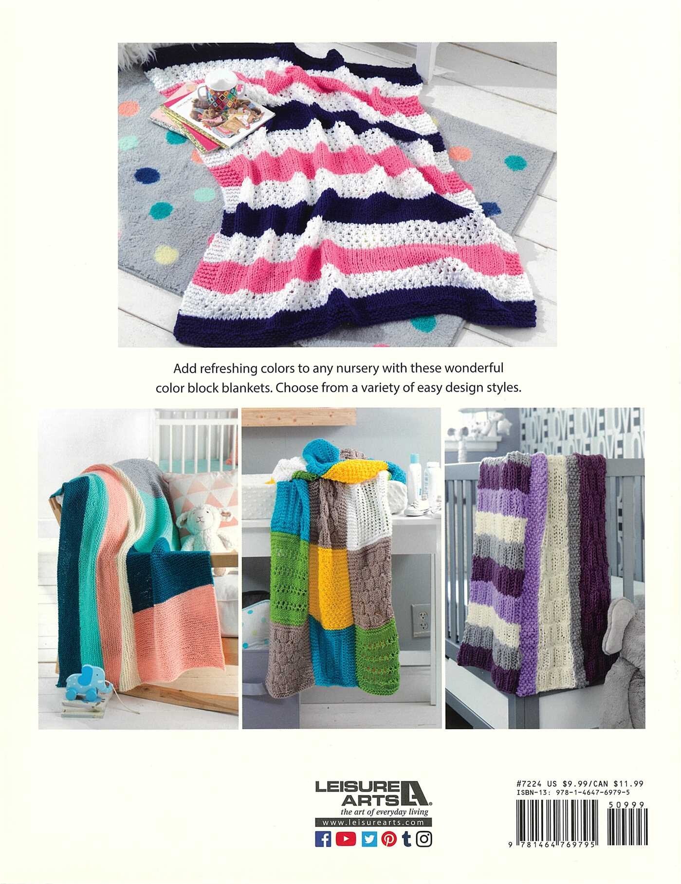 Knit Color Block Blankets