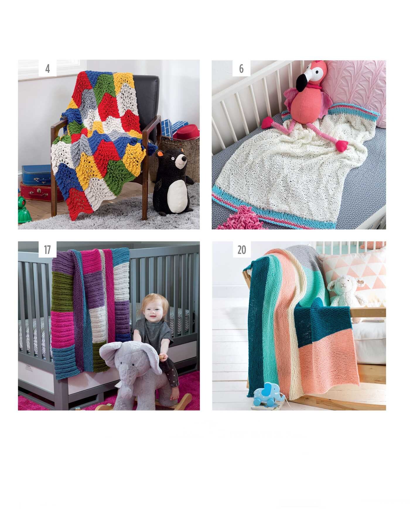 Knit Color Block Blankets