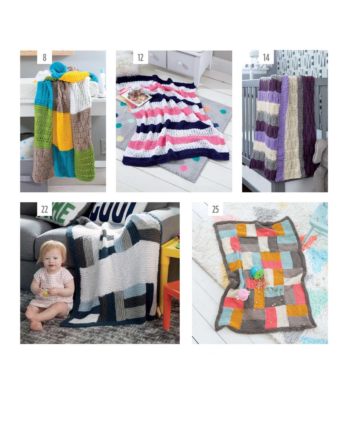 Knit Color Block Blankets