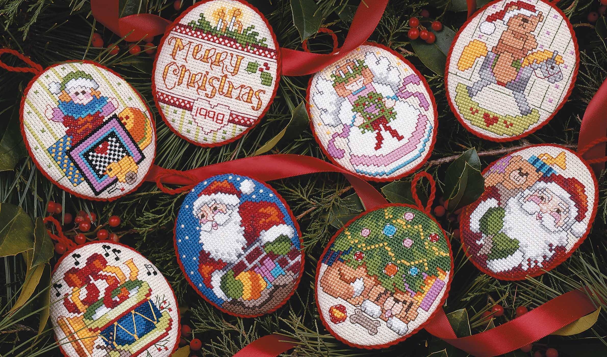 Mini Cross Stitch Ornaments