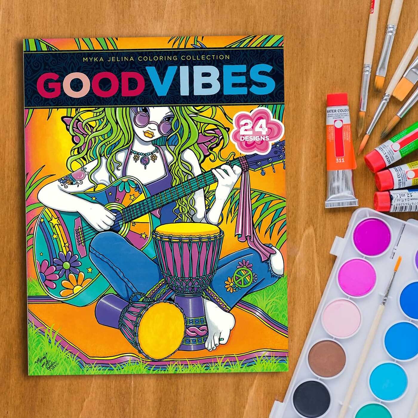 Good Vibes—24 Designs; Myka Jelina Coloring Collection