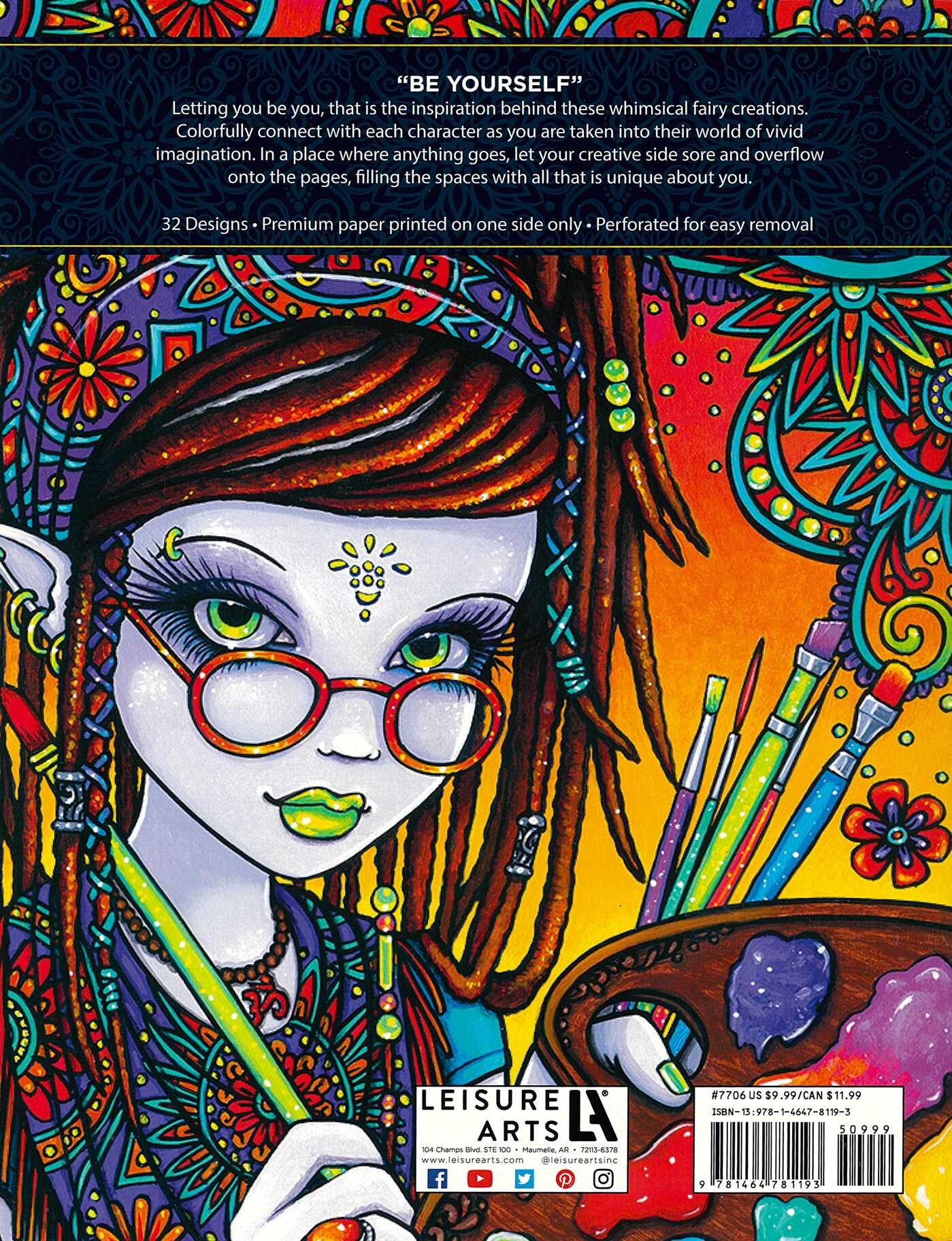Be Yourself Coloring Book—32 Designs; Myka Jelina Coloring Collection