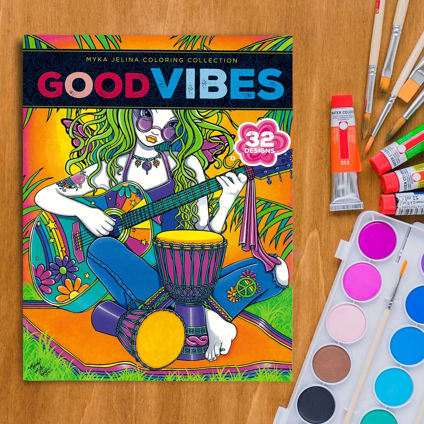 Good Vibes—32 Designs; Myka Jelina Coloring Collection
