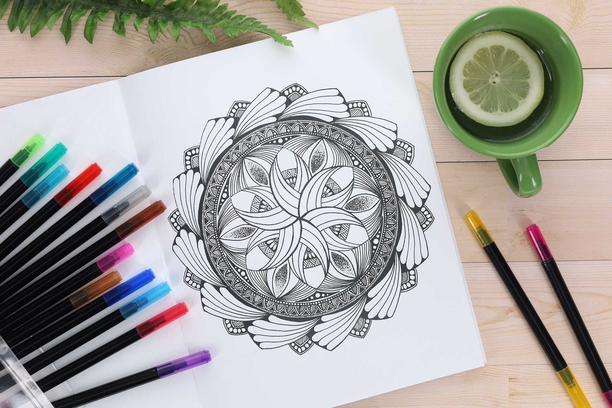 Meraki Mandalas Coloring Book