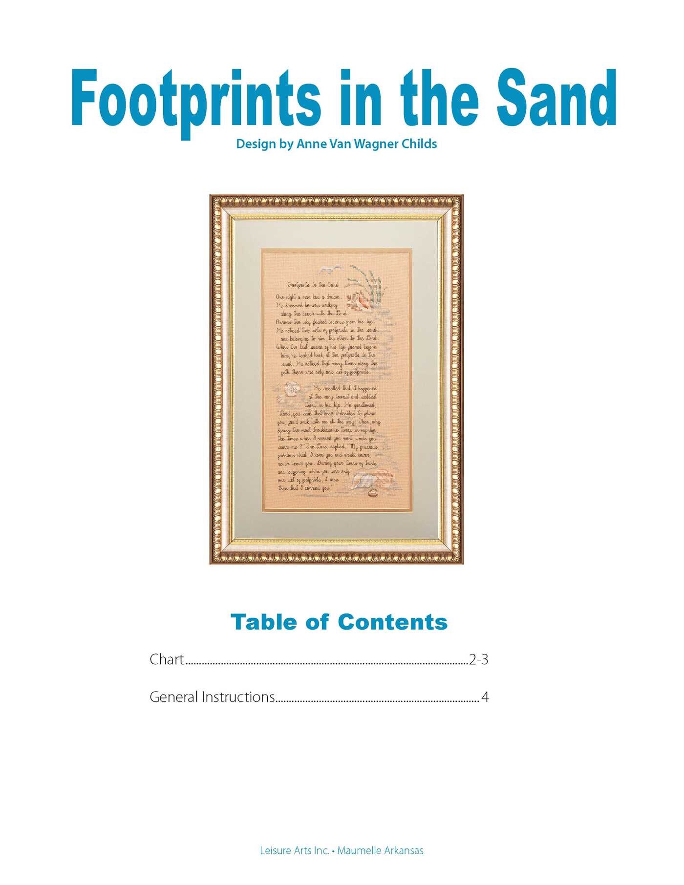 Footprints in the Sand Cross Stitch