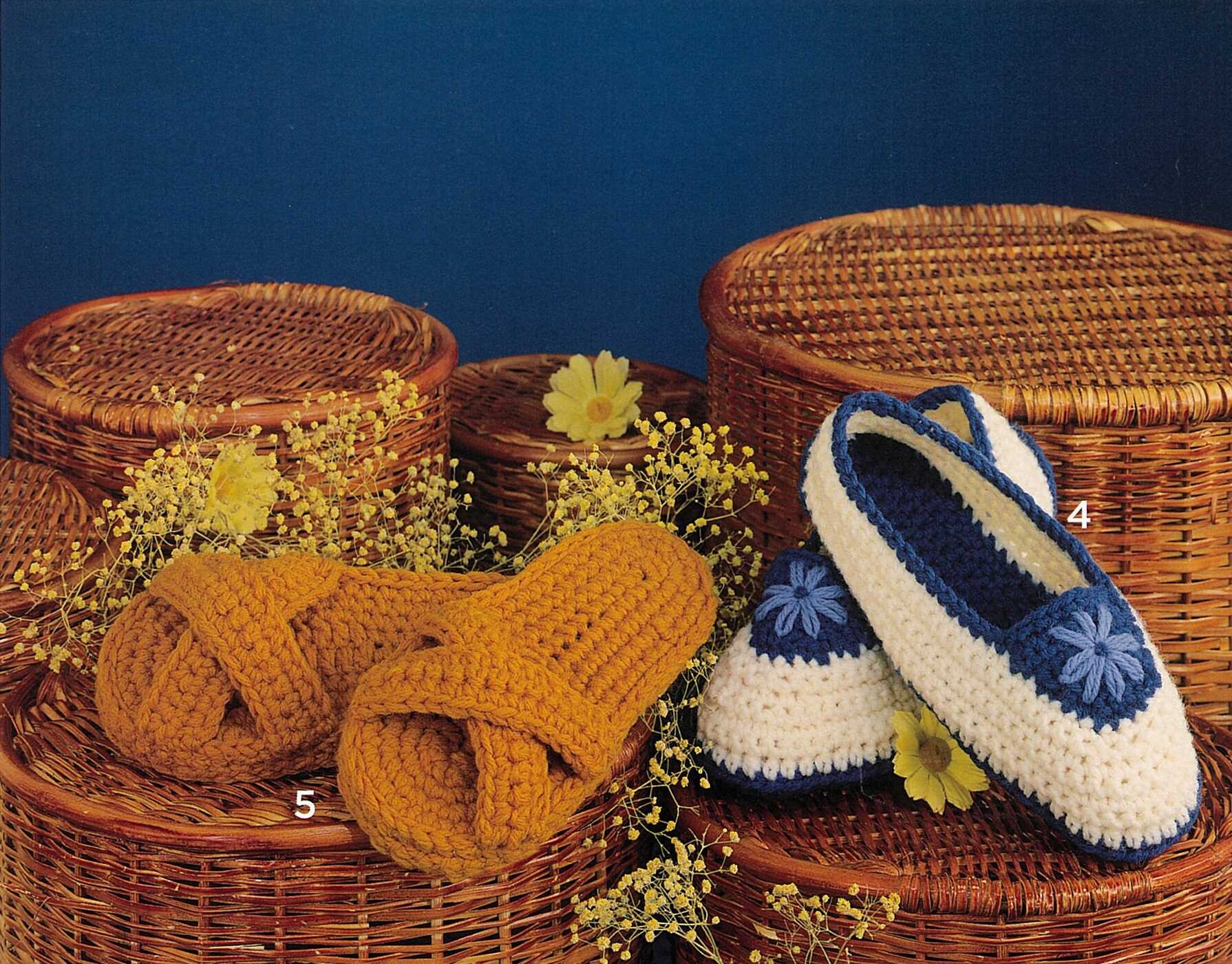 Crocheted Slippers for Women & Children