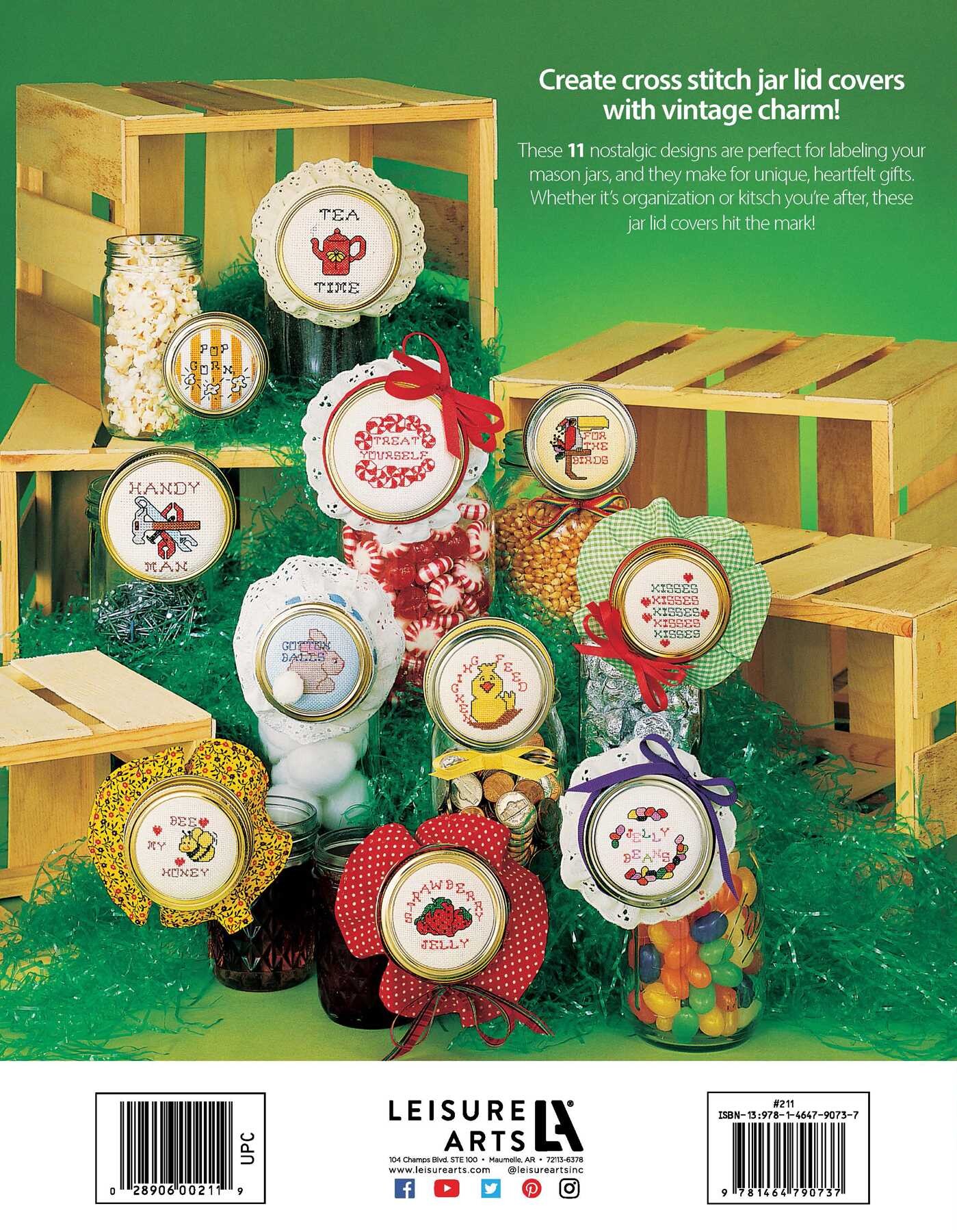 Jar Lids Charted for Cross Stitch