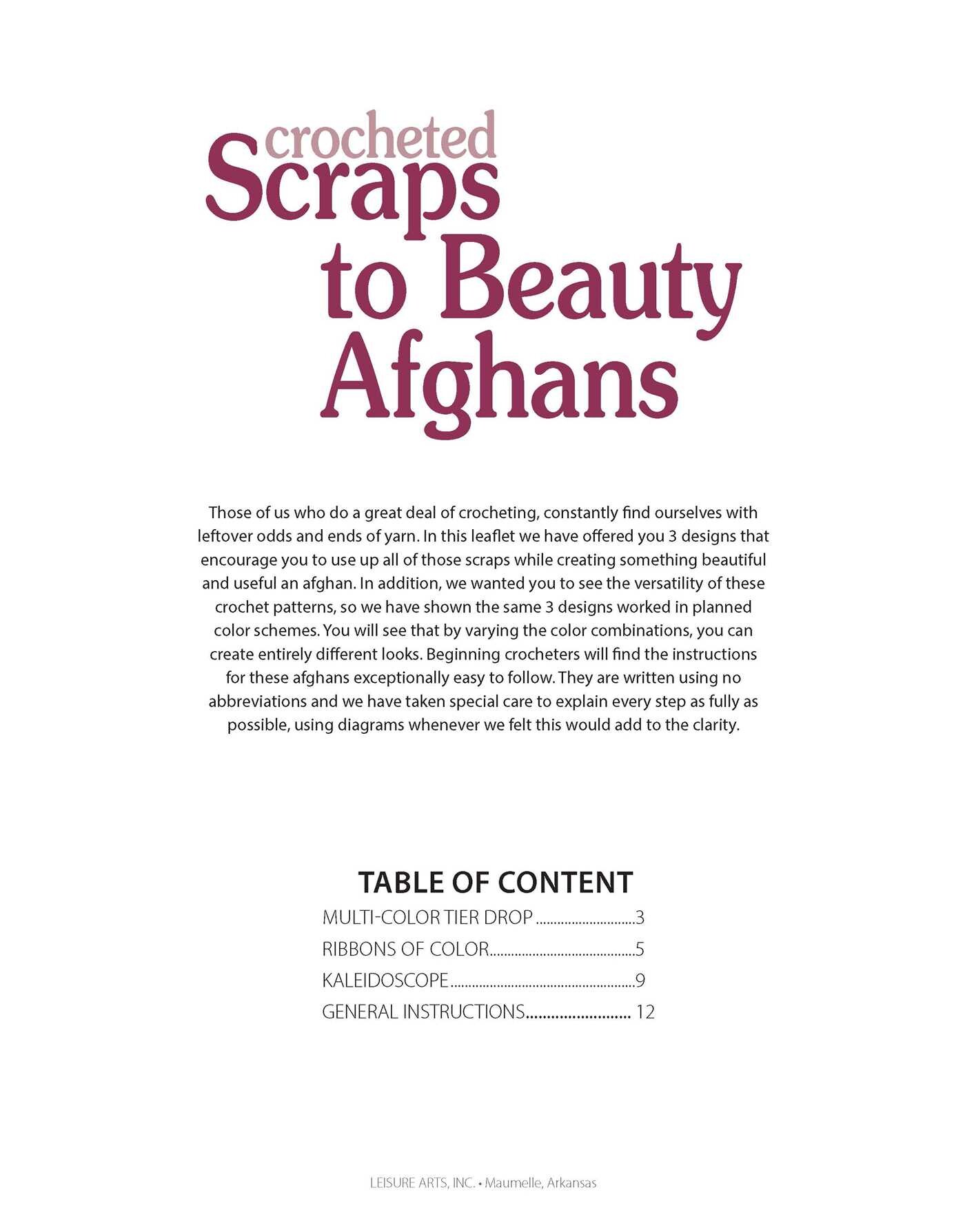 Crocheted Scraps to Beauty Afghans