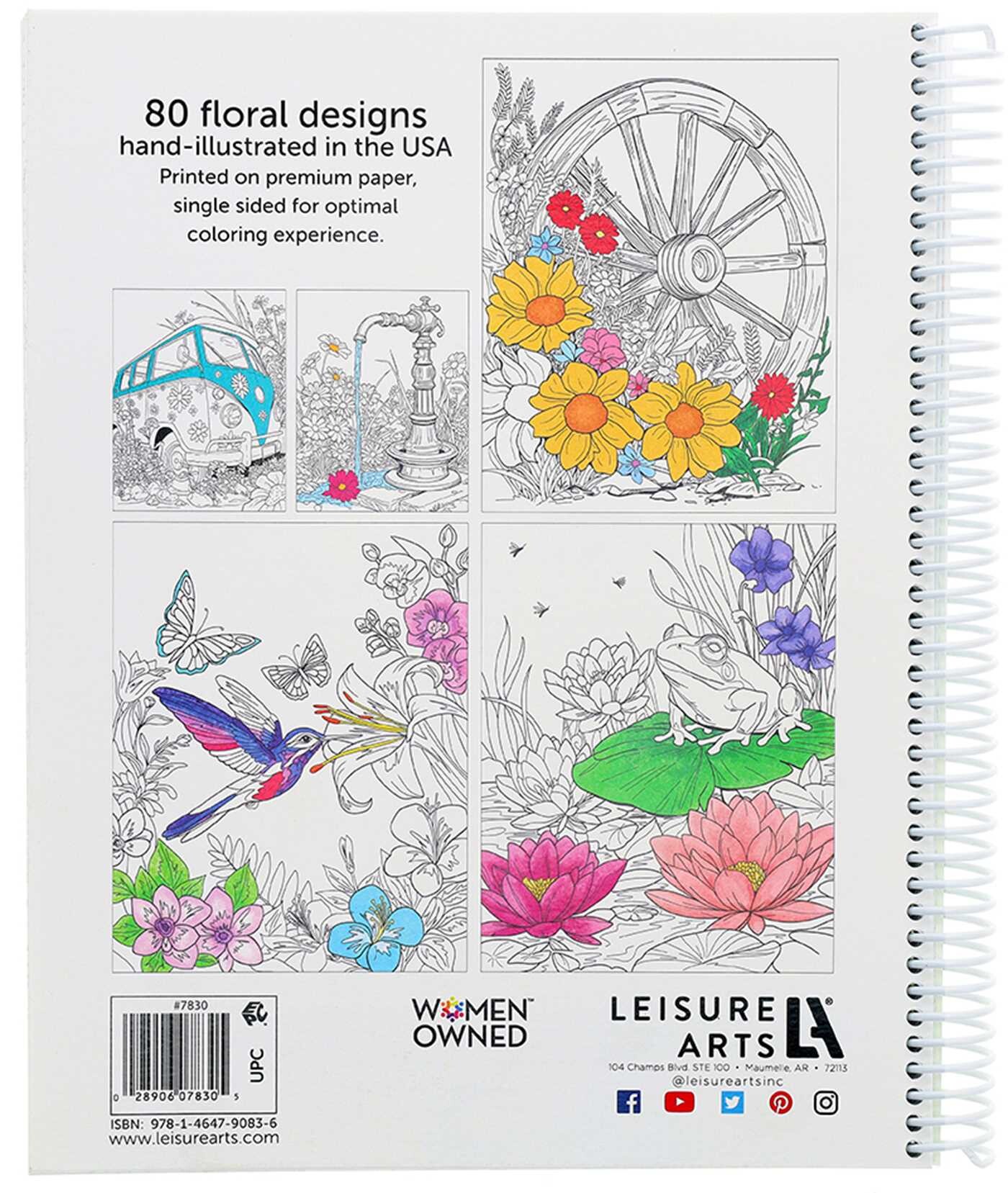 Blooms & Butterflies Coloring Book