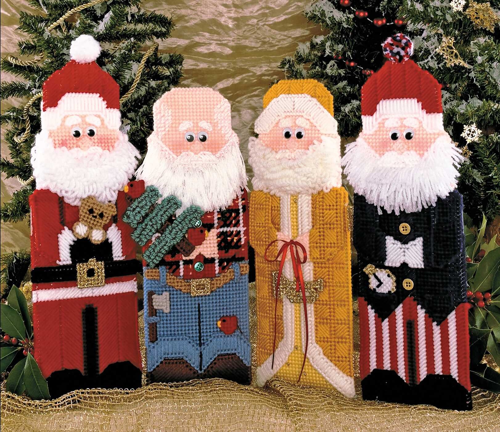 Santa Line-Ups in Plastic Canvas
