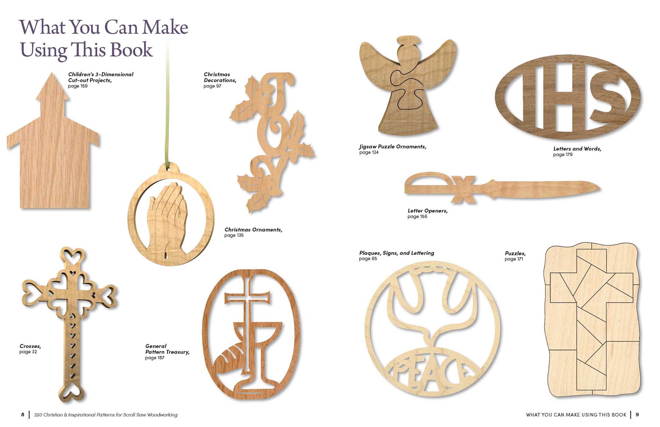 Religious Scroll Patterns 340 Christian & Inspirational Patterns for Scroll Saw Woodworkers ...