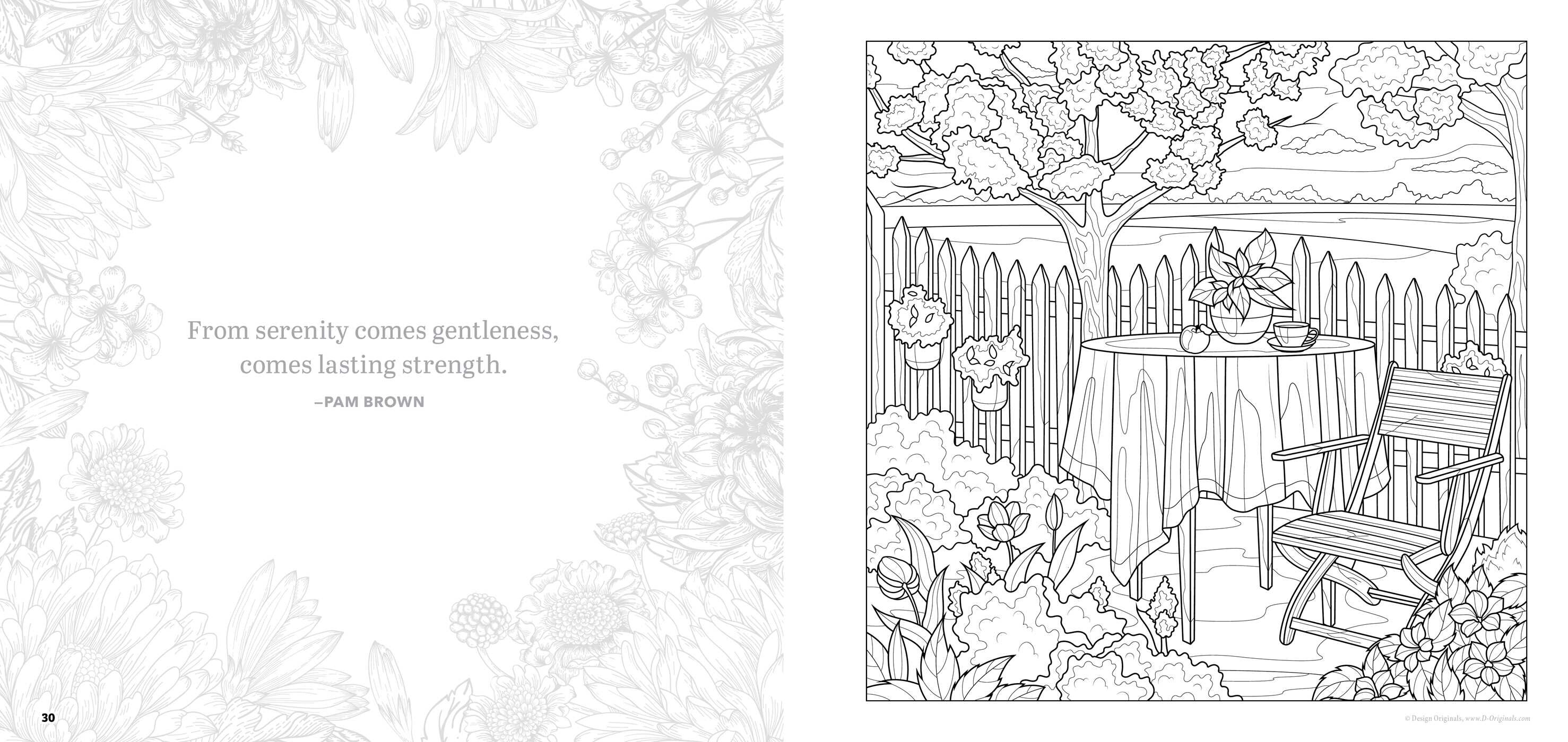 Serenity Garden Coloring Book