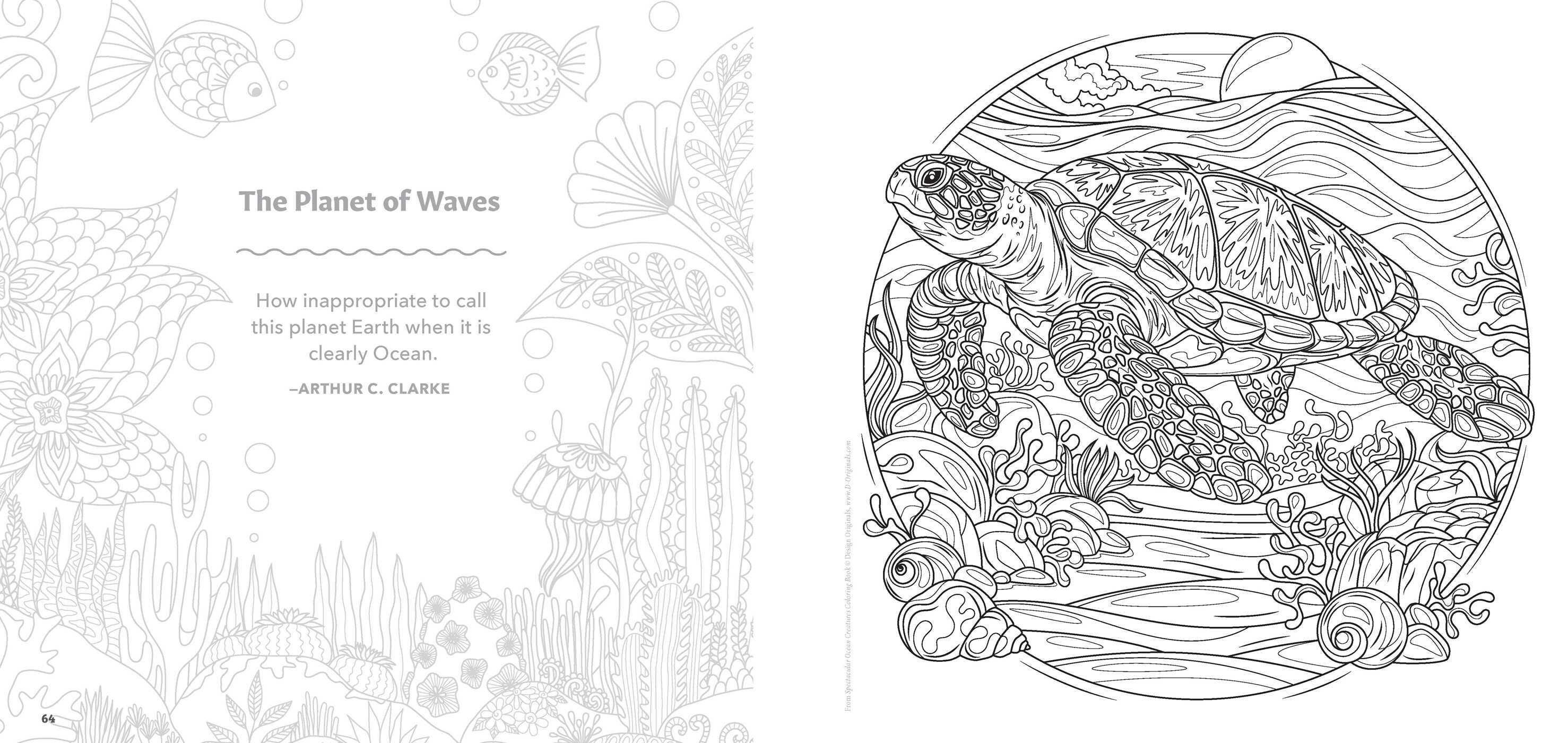 Spectacular Ocean Creatures Coloring Book