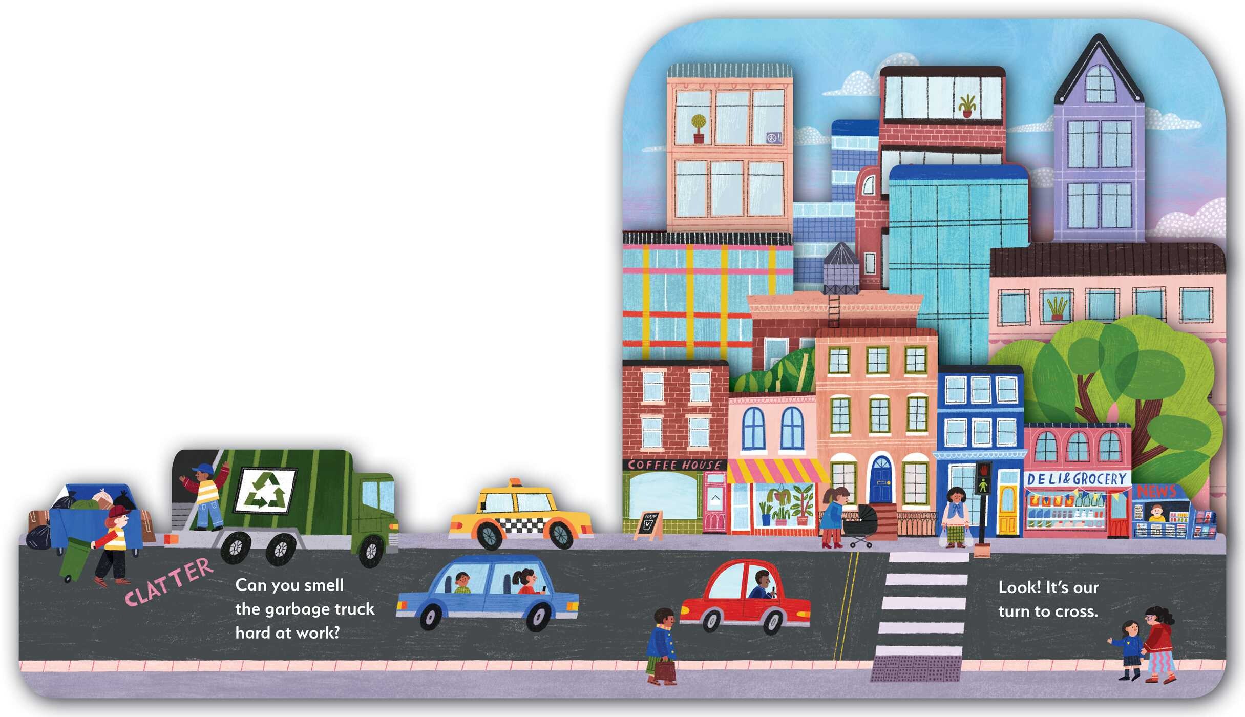 In the City (A City Skyline-Shaped Novelty Board Book for Toddlers)