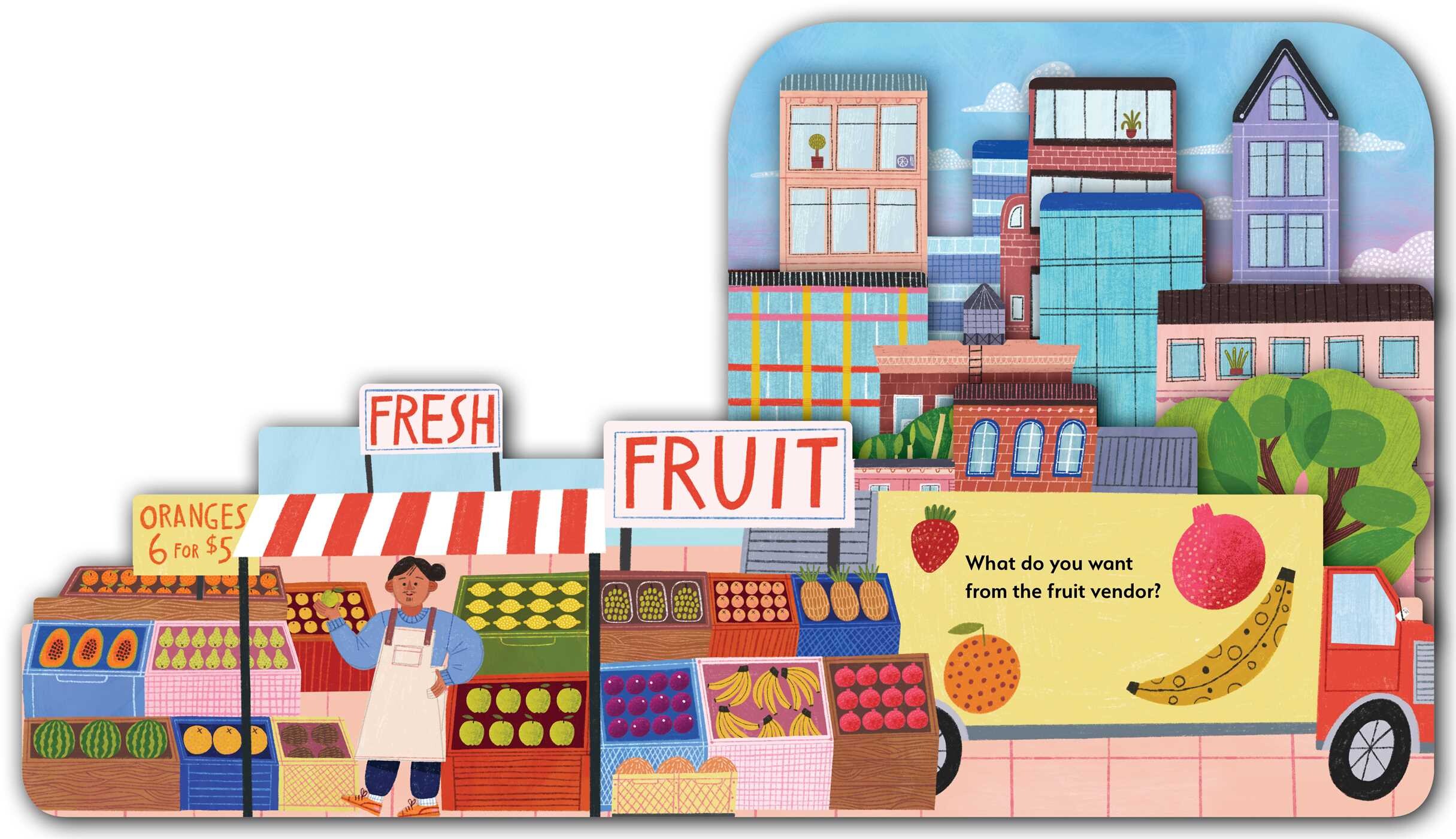In the City (A City Skyline-Shaped Novelty Board Book for Toddlers)