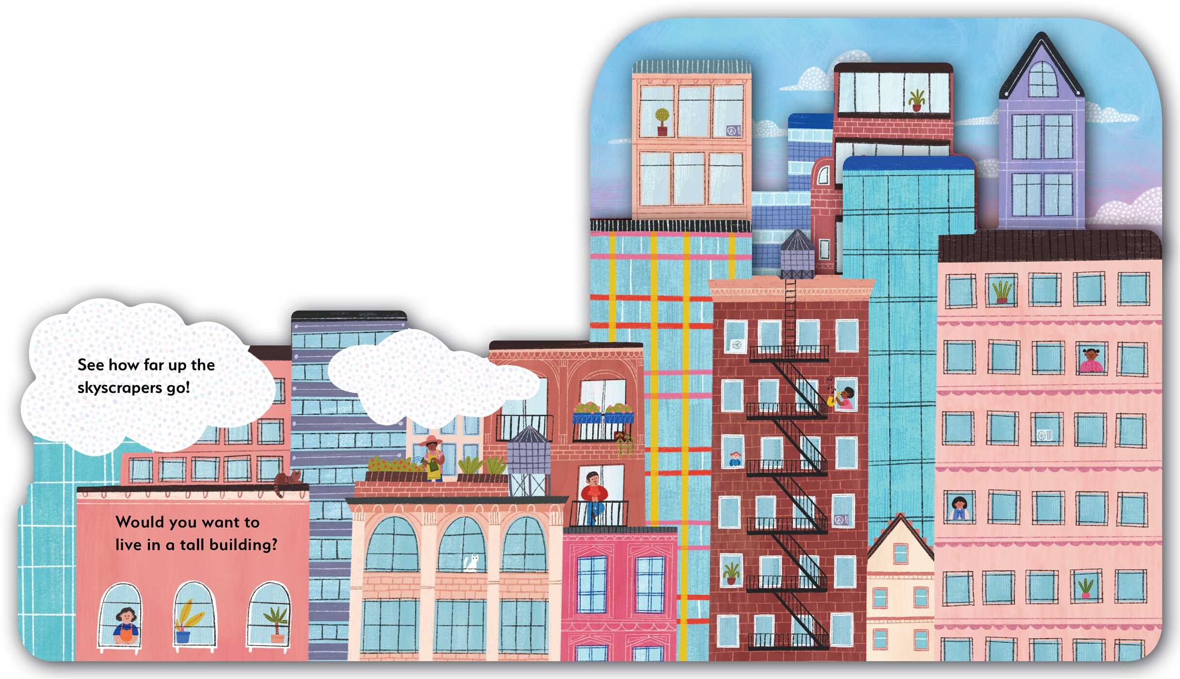 In the City (A City Skyline-Shaped Novelty Board Book for Toddlers)