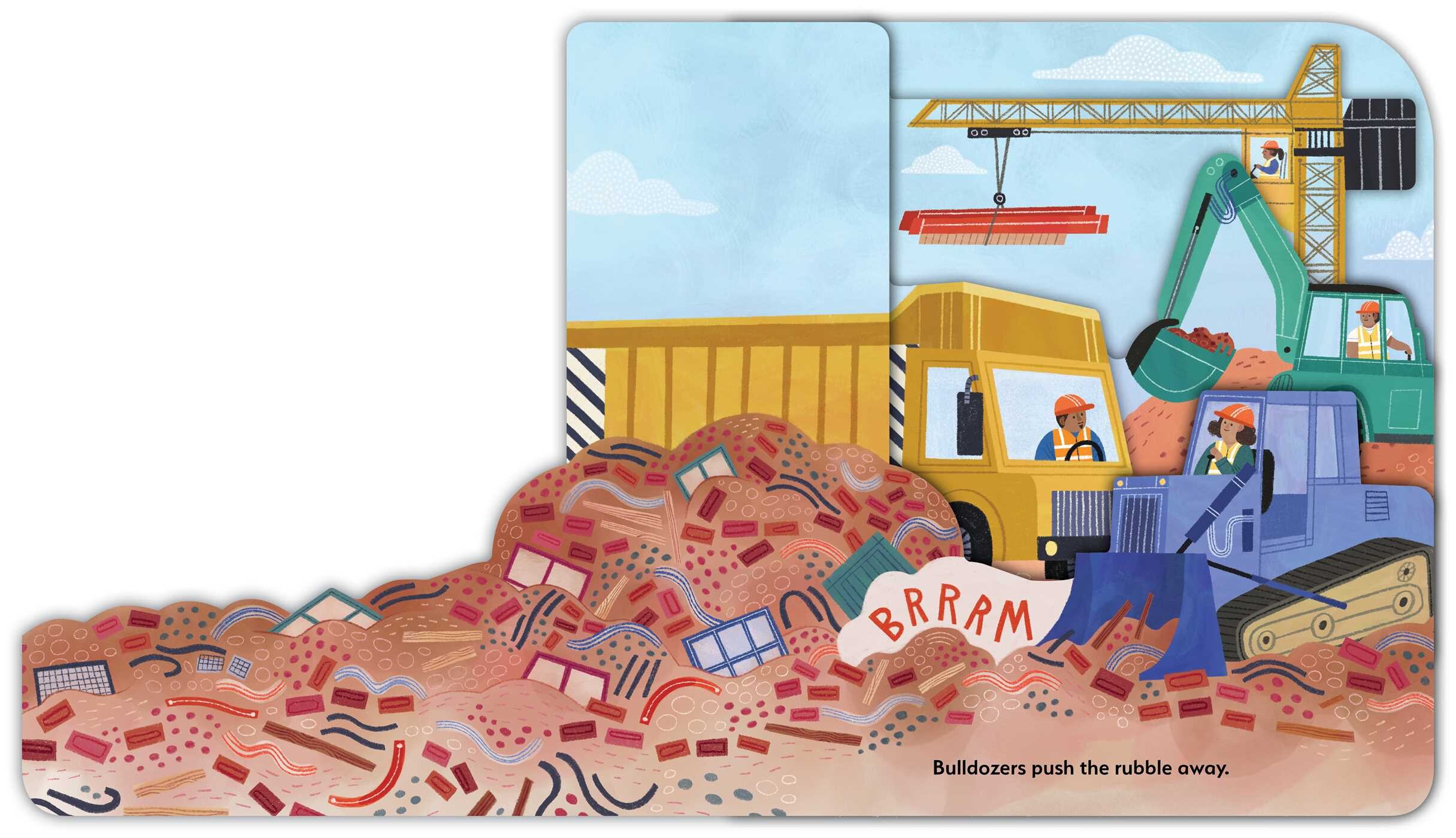 On the Construction Site (A Truck-Shaped Novelty Board Book for Toddlers)