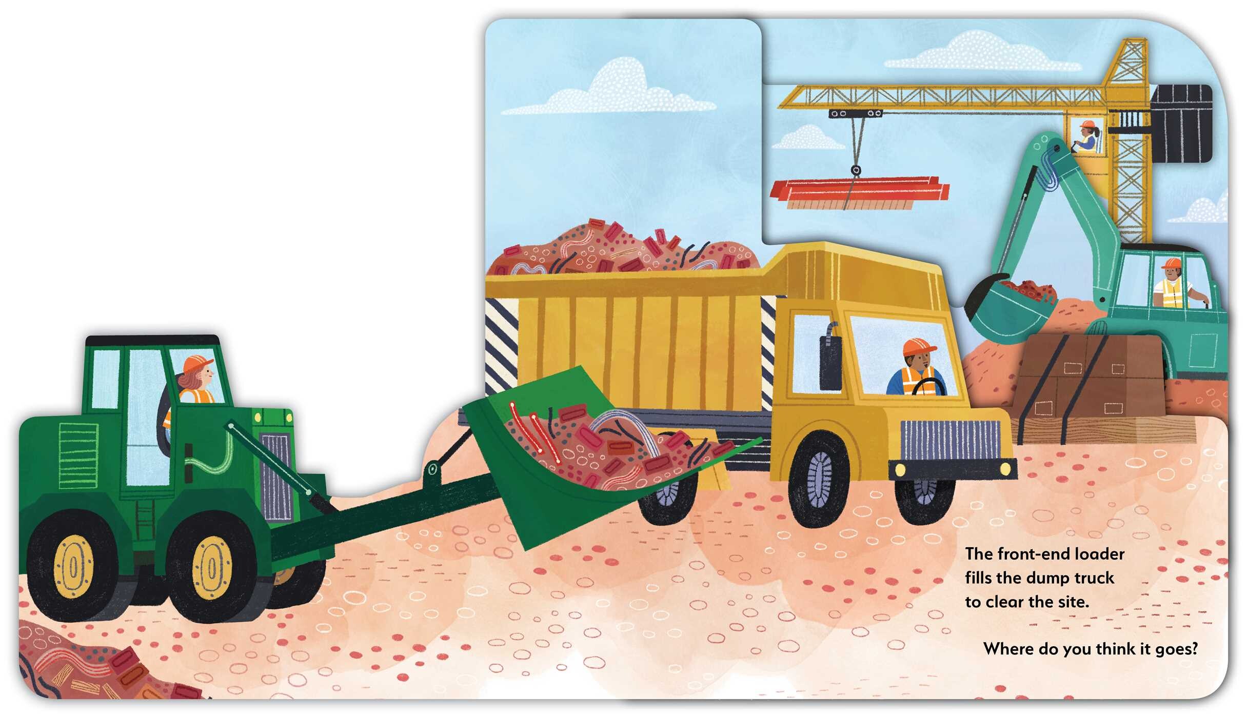 On the Construction Site (A Truck-Shaped Novelty Board Book for Toddlers)