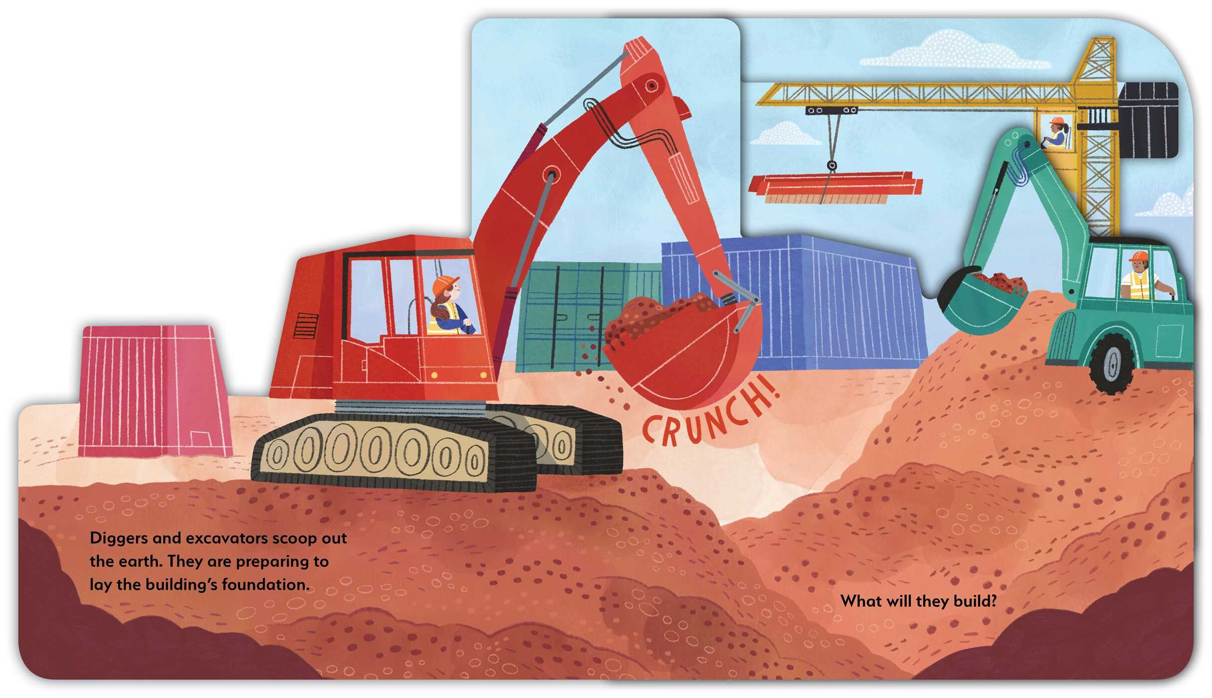 On the Construction Site (A Truck-Shaped Novelty Board Book for Toddlers)