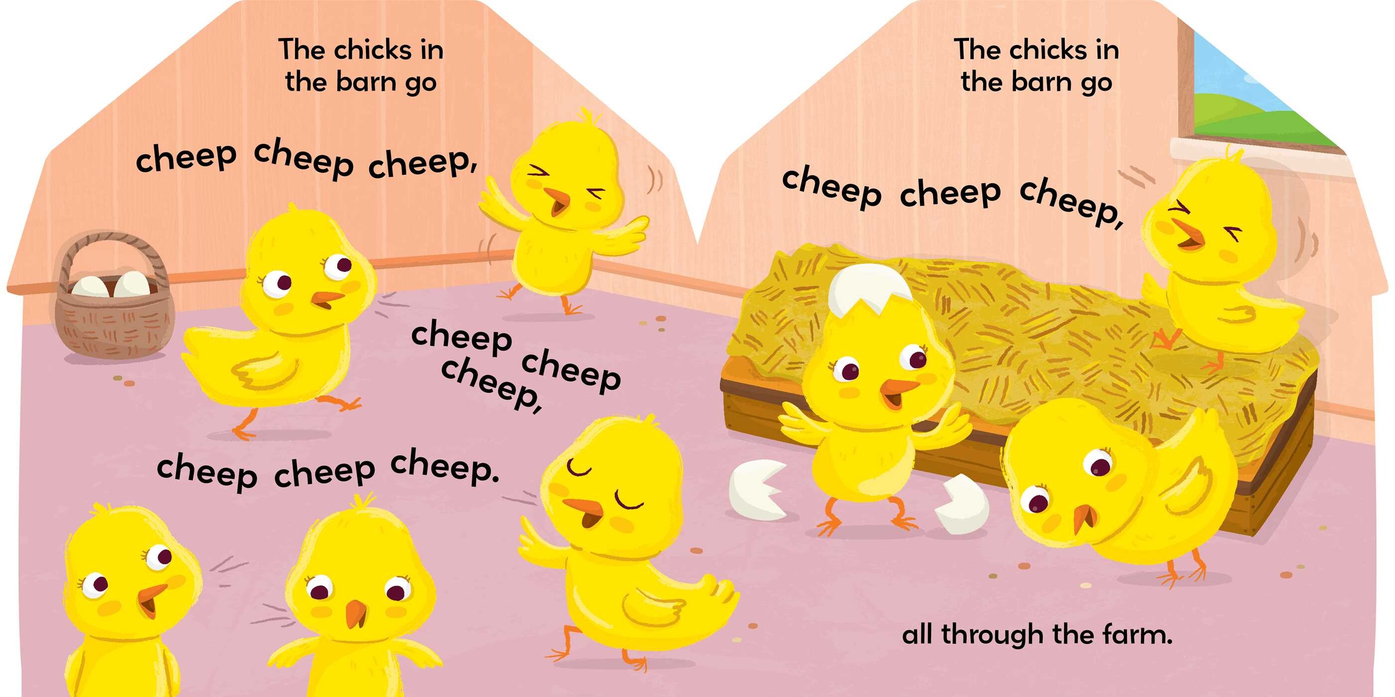 Chicks in the Barn (A Barn-Shaped Novelty Board Book for Toddlers)