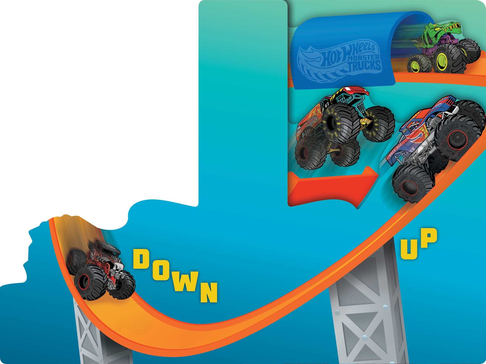 Hot Wheels: Big and Small: A Book About Opposites (A Mattel Hot Wheels Monster Trucks Shaped Novelty Board Book for Toddlers)