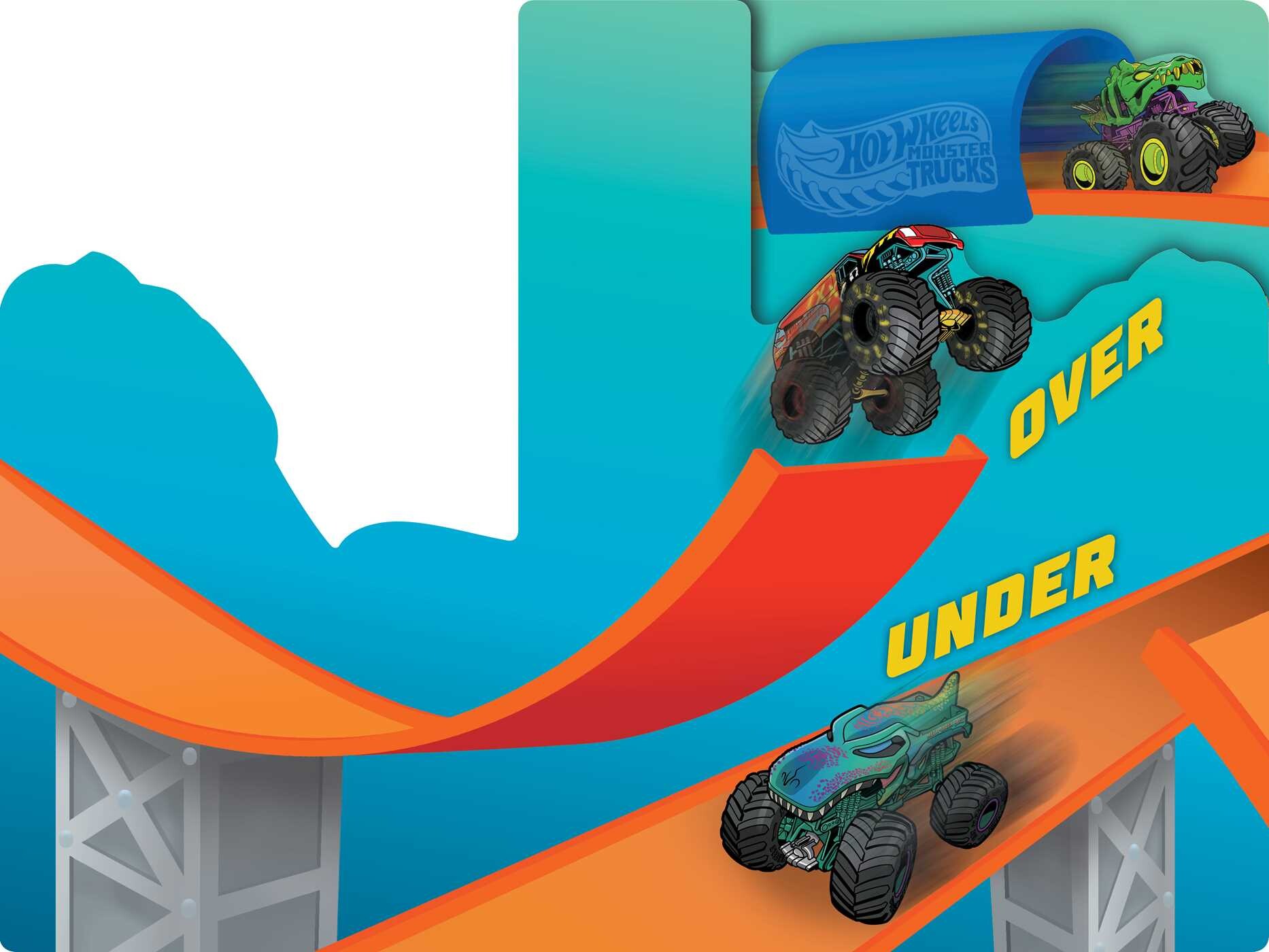 Hot Wheels: Big and Small: A Book About Opposites (A Mattel Hot Wheels Monster Trucks Shaped Novelty Board Book for Toddlers)