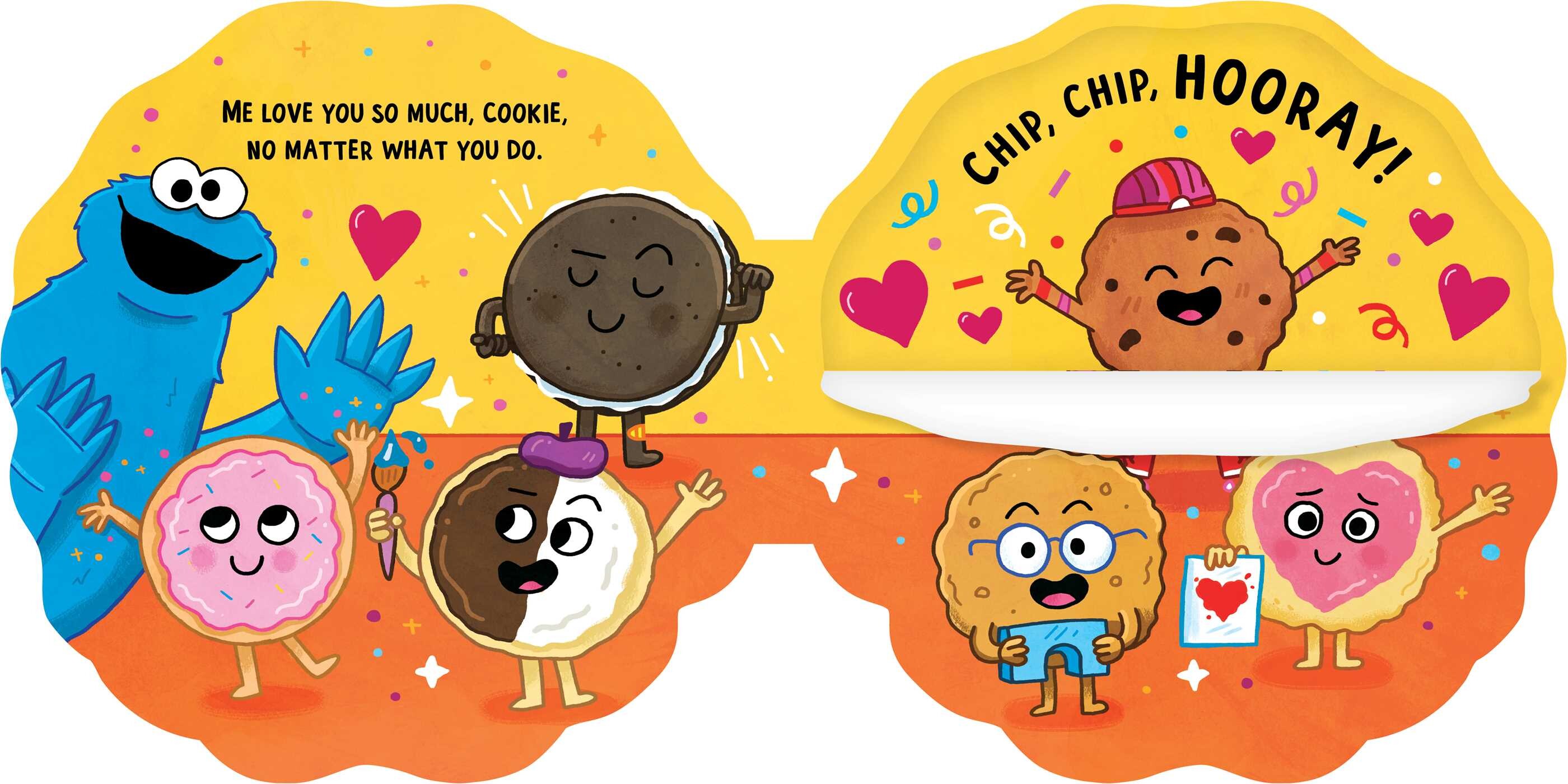 Sesame Street: Me Love You, Cookie (A Sesame Street Cookie Monster Cookie-Shaped Novelty Board Book)