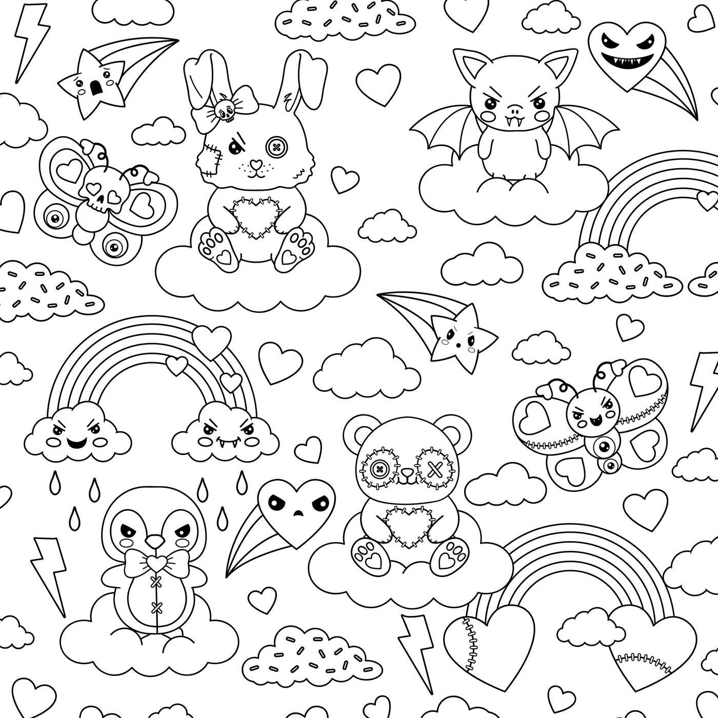 Creepy Cute Love Coloring Book