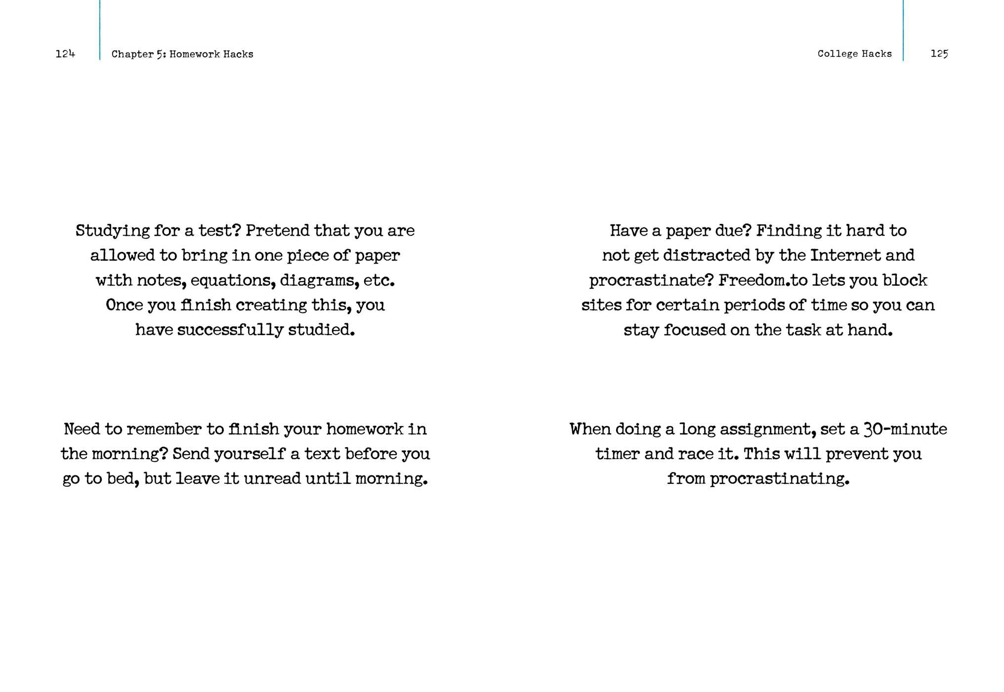 College Hacks: Updated and Expanded