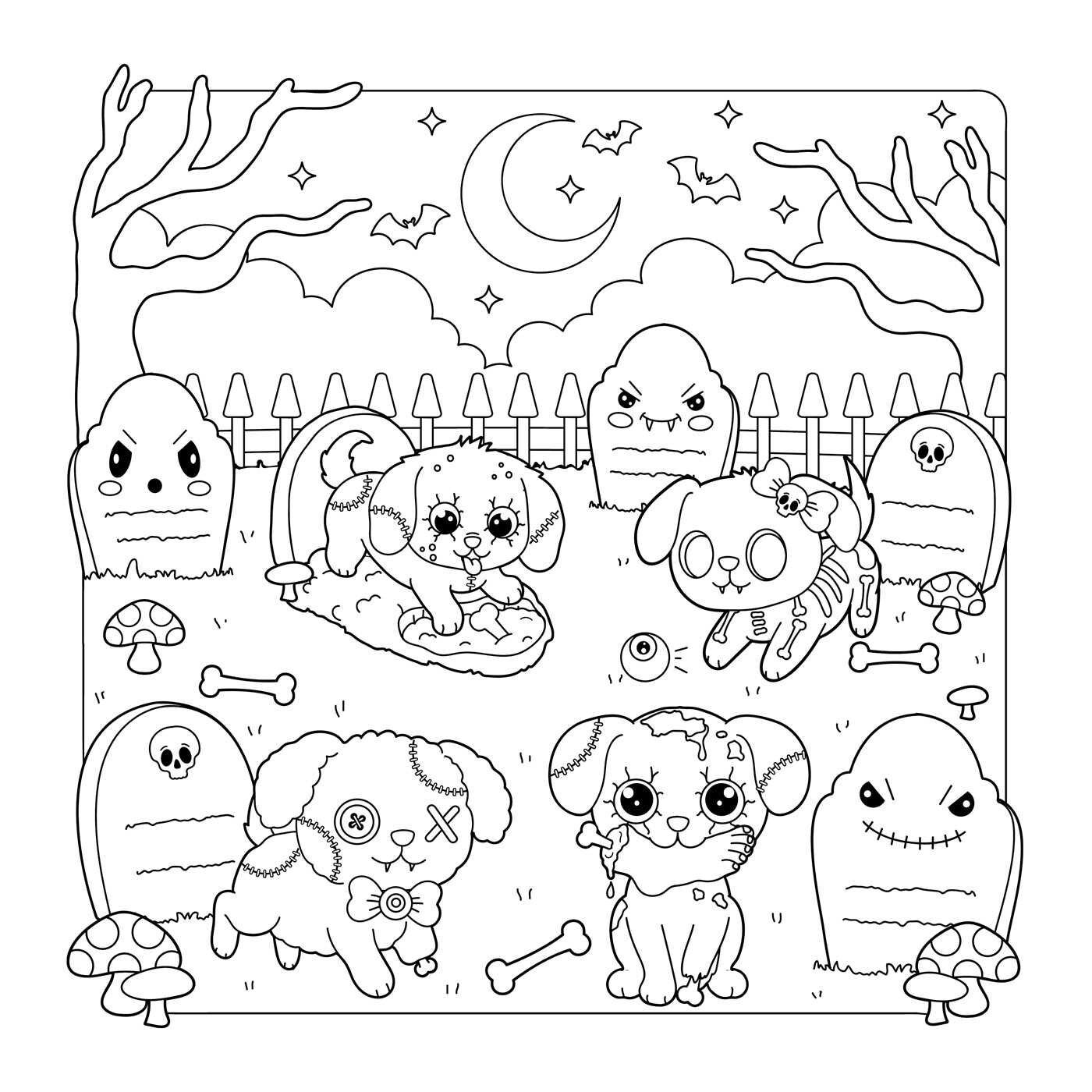 Creepy Cute Creatures Coloring Book