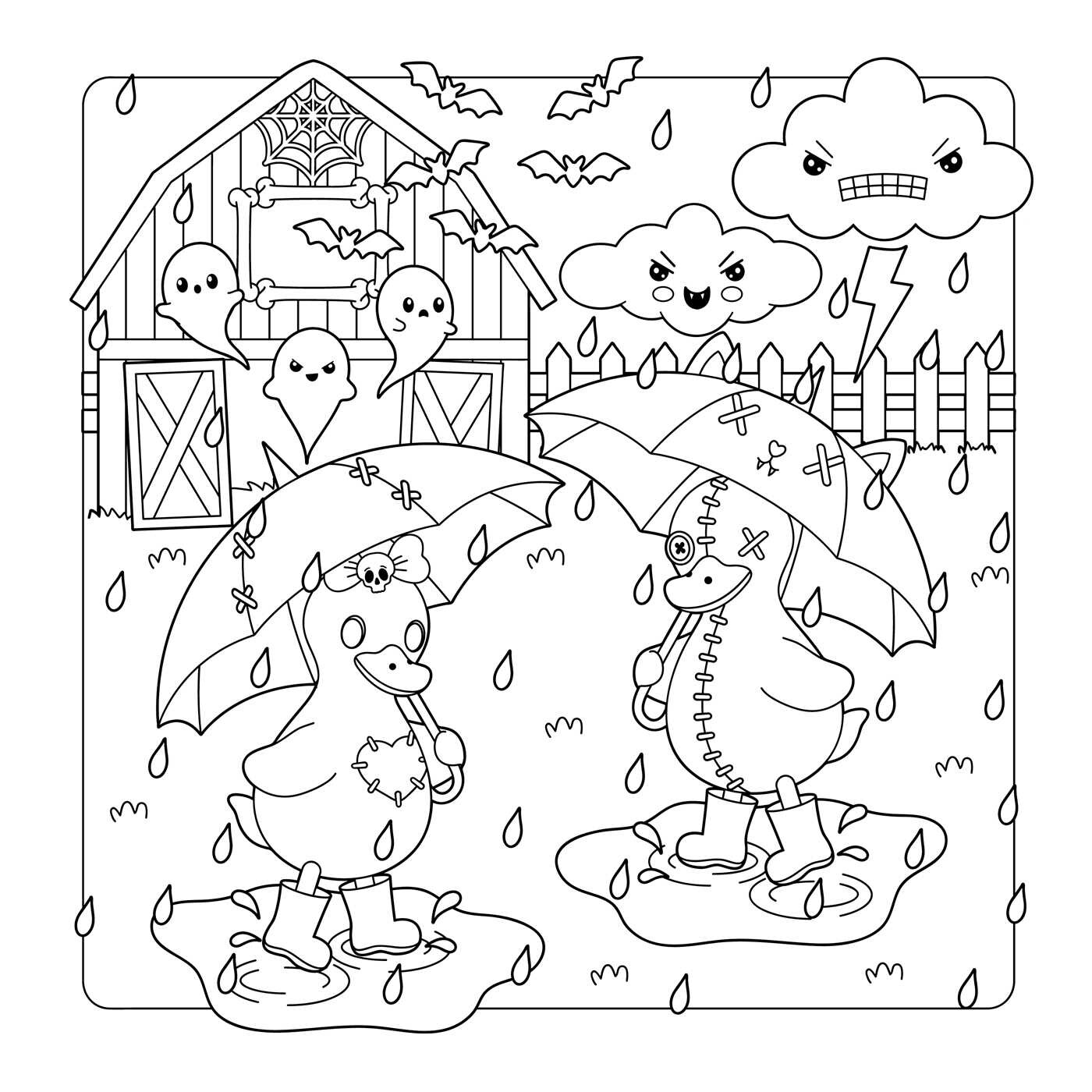Creepy Cute Creatures Coloring Book