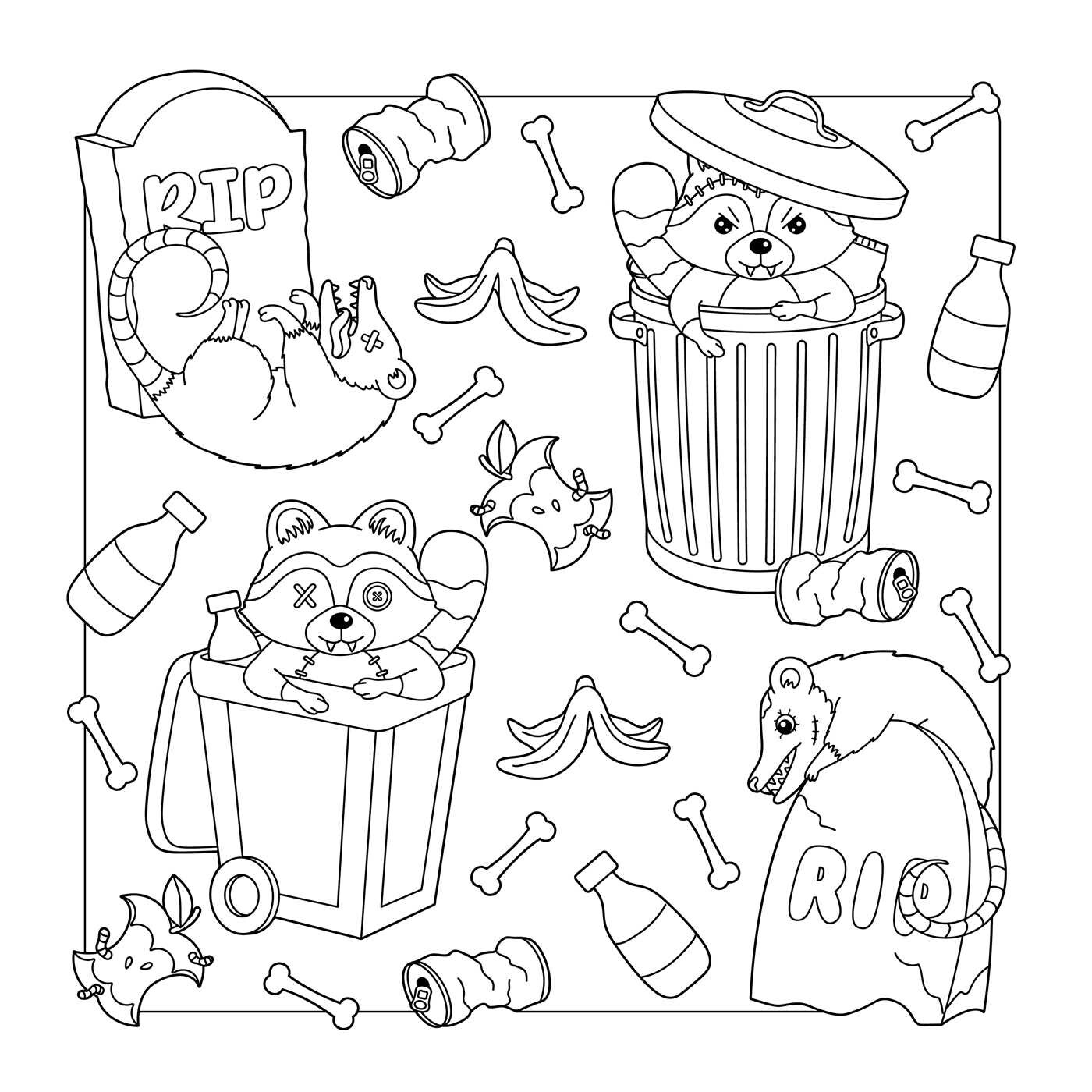 Creepy Cute Creatures Coloring Book