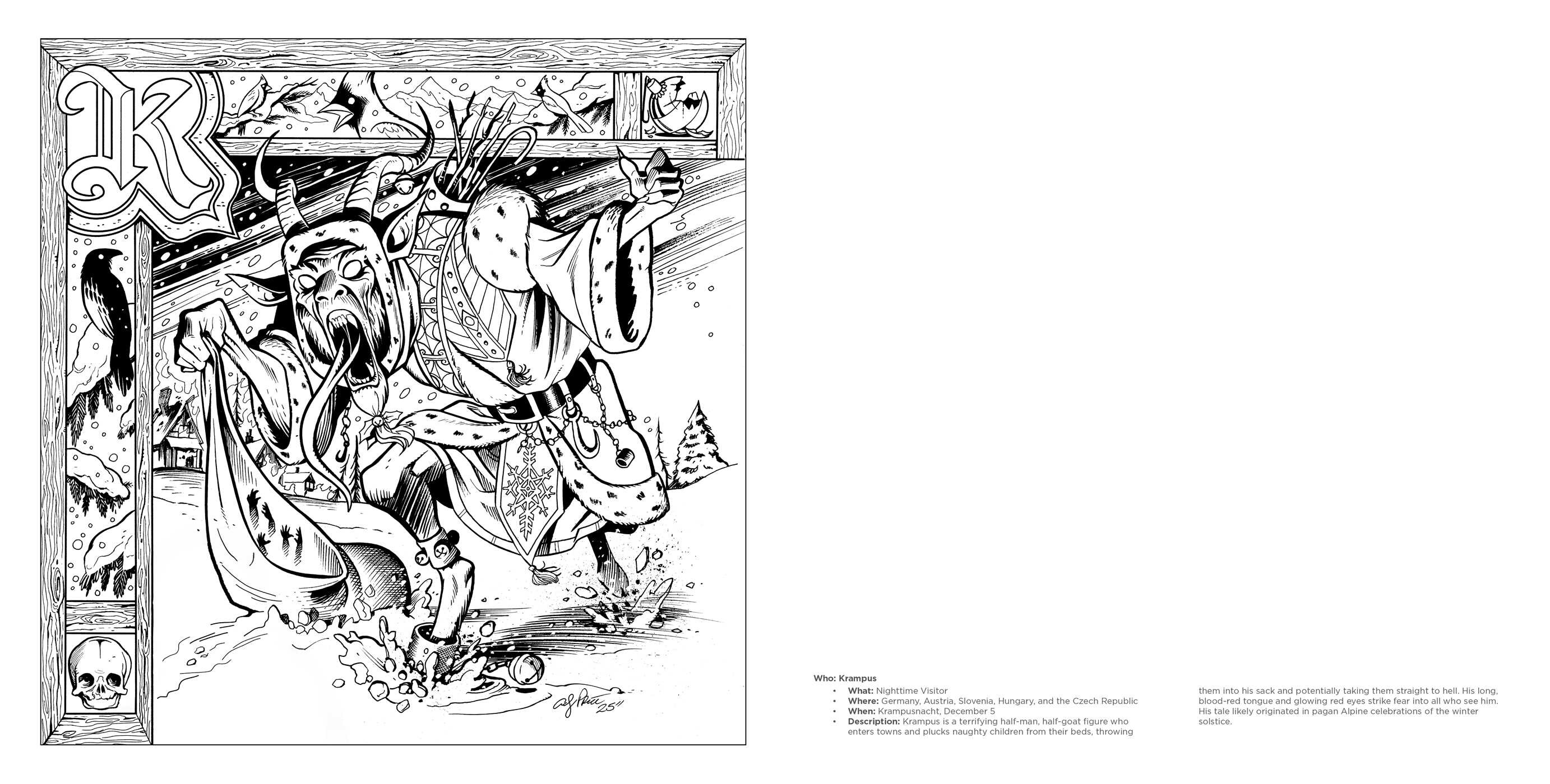 Creepy Krampus Coloring Book