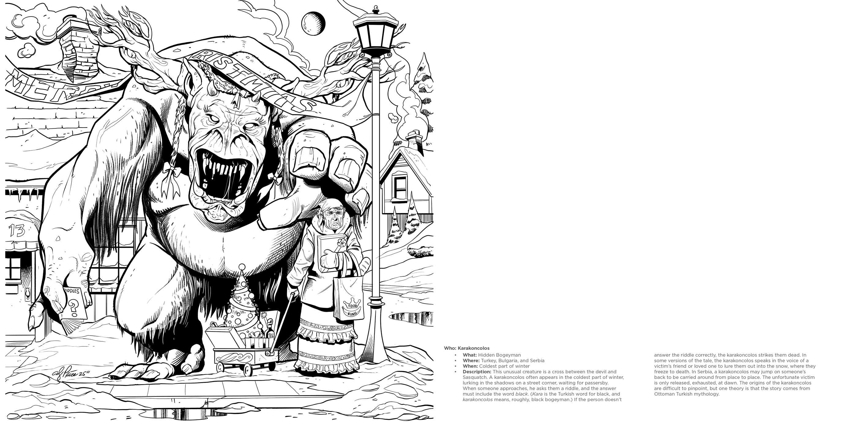 Creepy Krampus Coloring Book