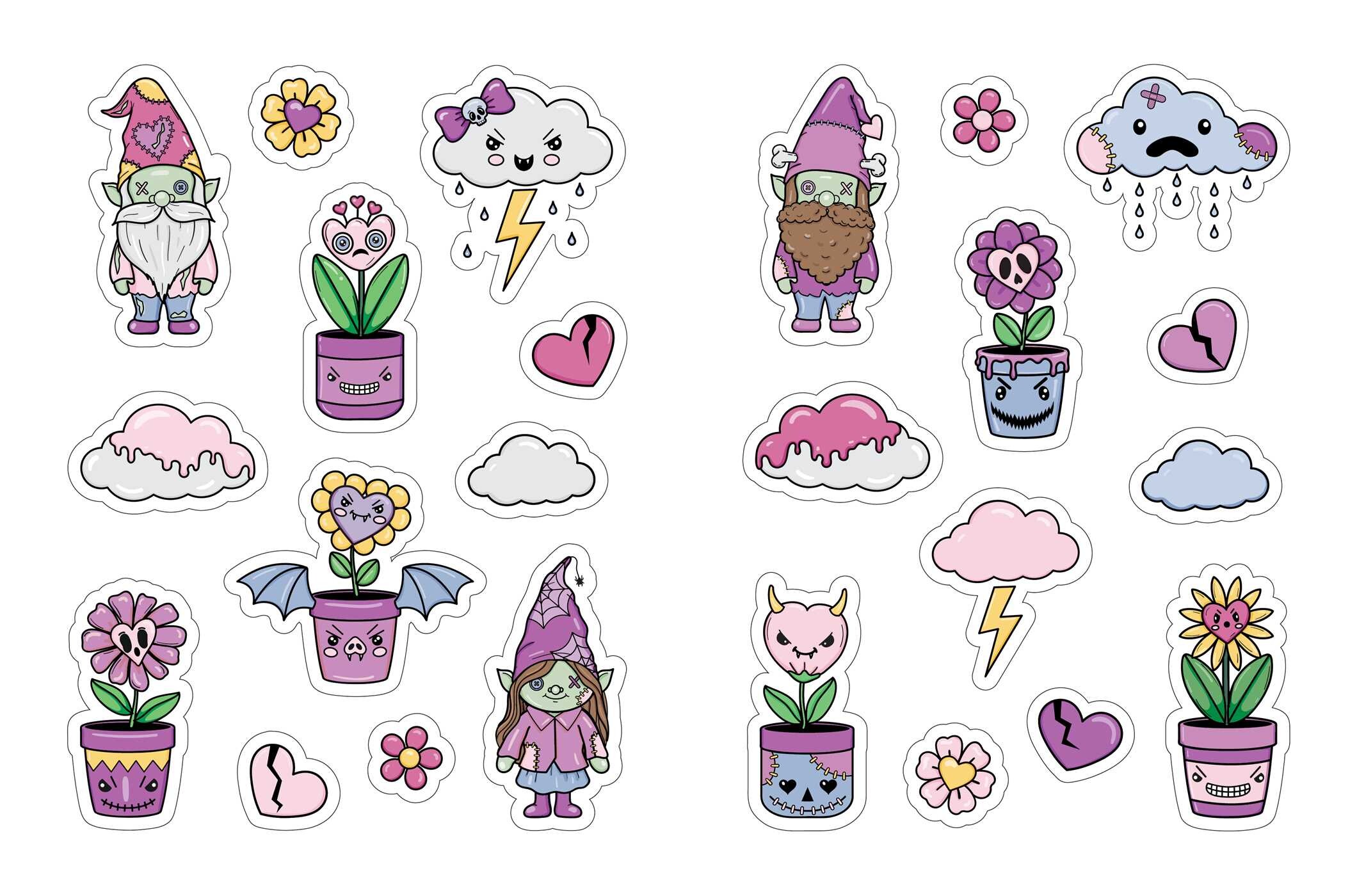 Creepy Cute Love Sticker Book
