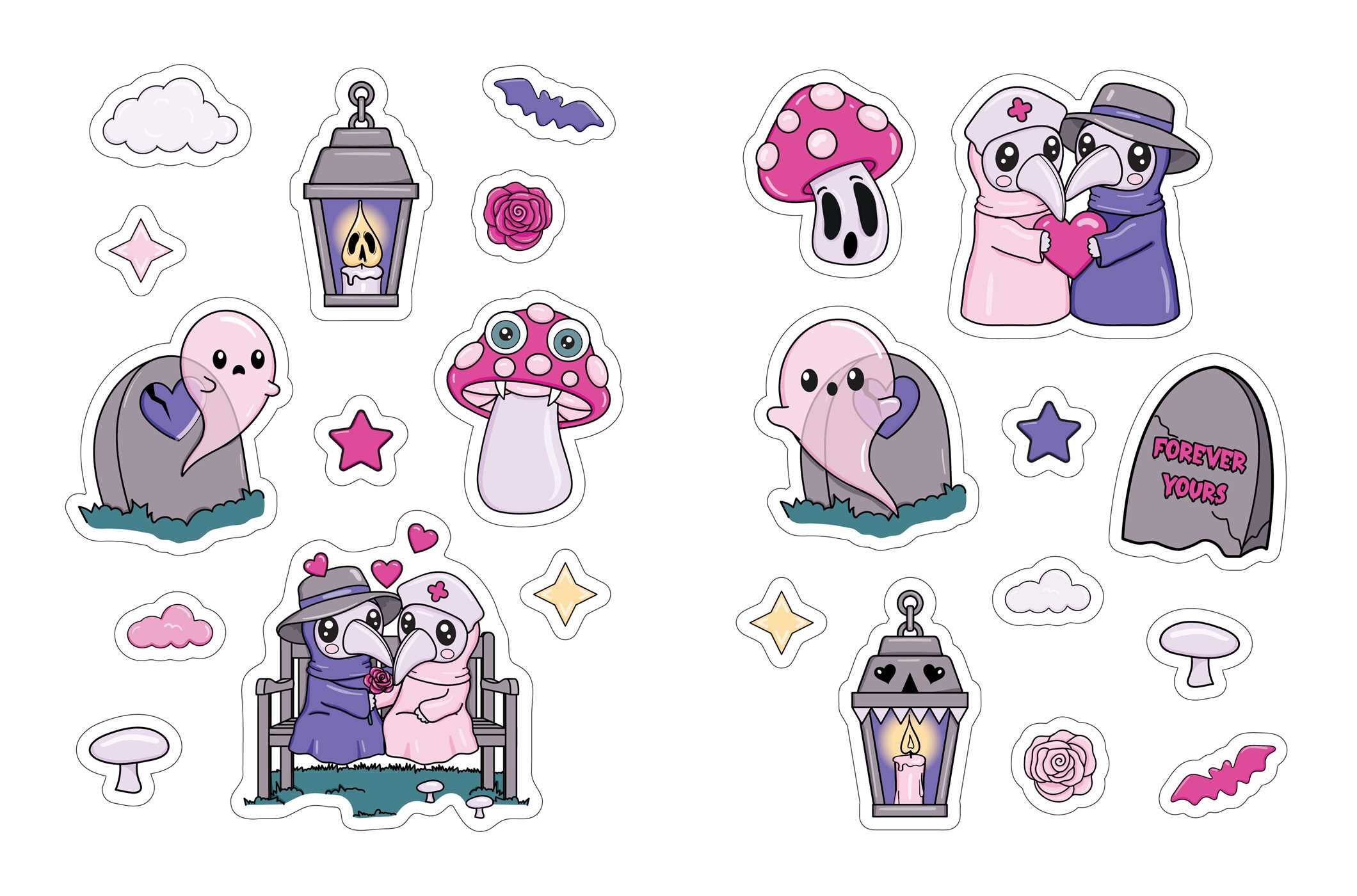 Creepy Cute Love Sticker Book