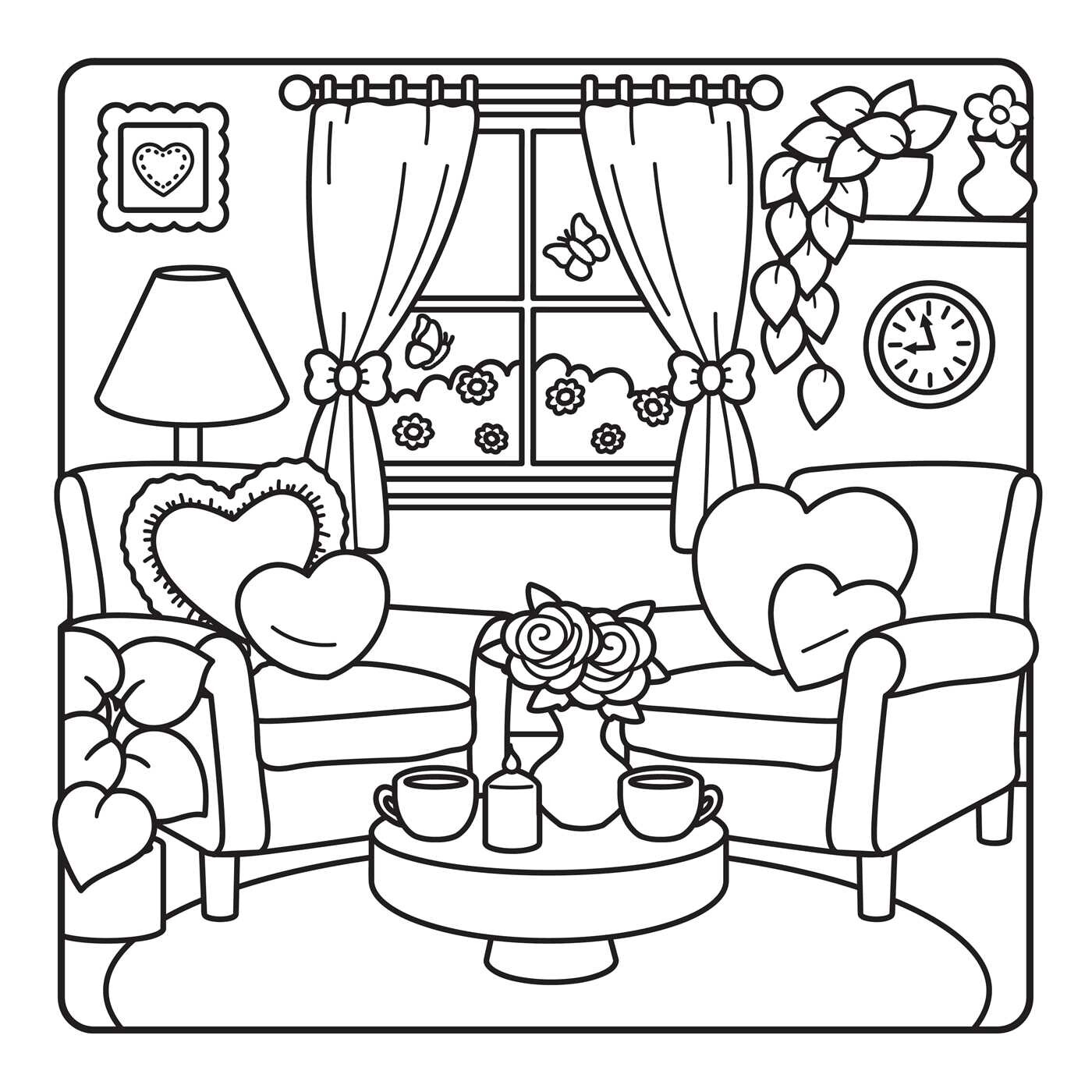 Heartwarming Love Coloring Book