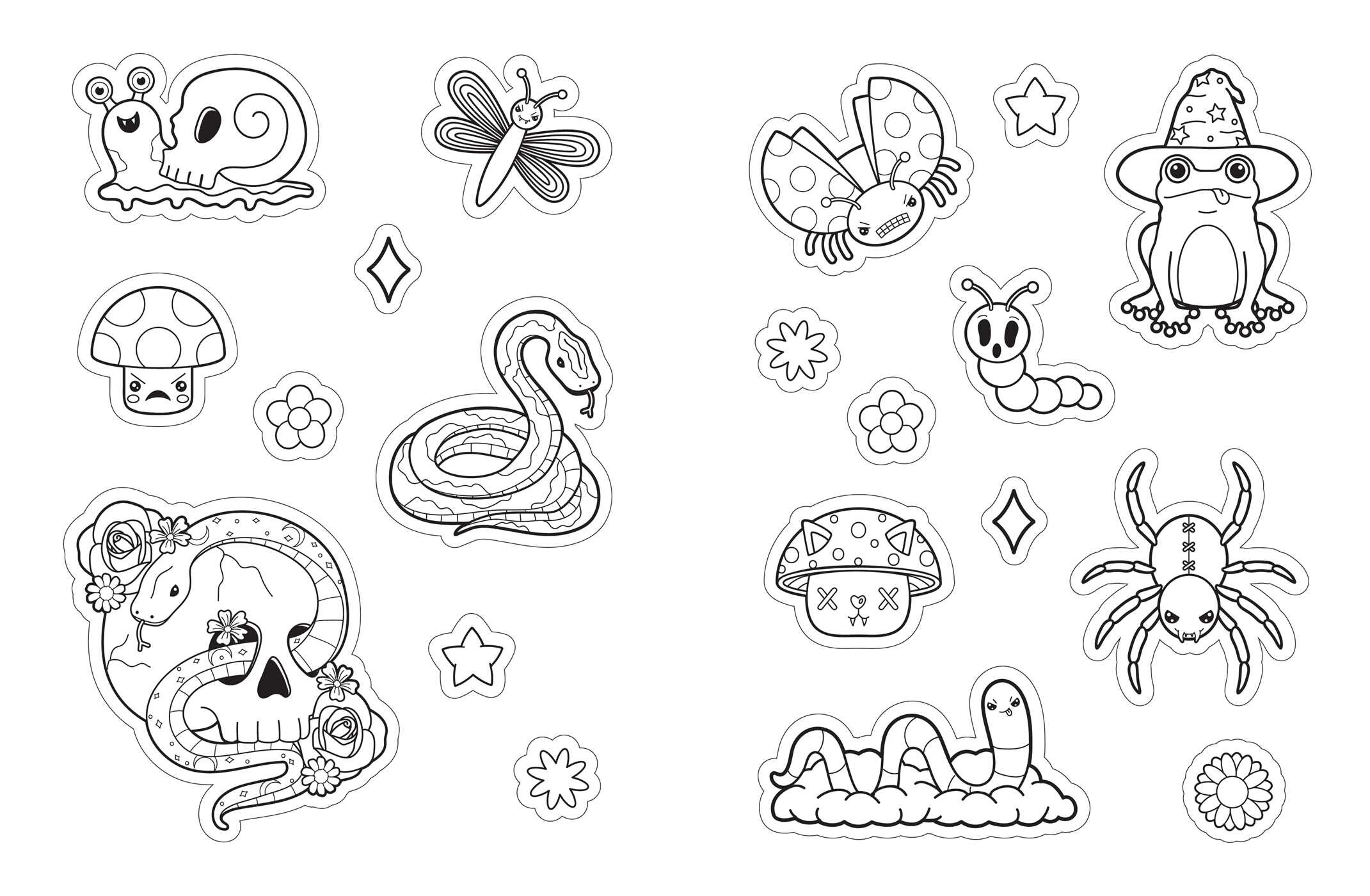 Creepy Cute Color Your Own Sticker Book