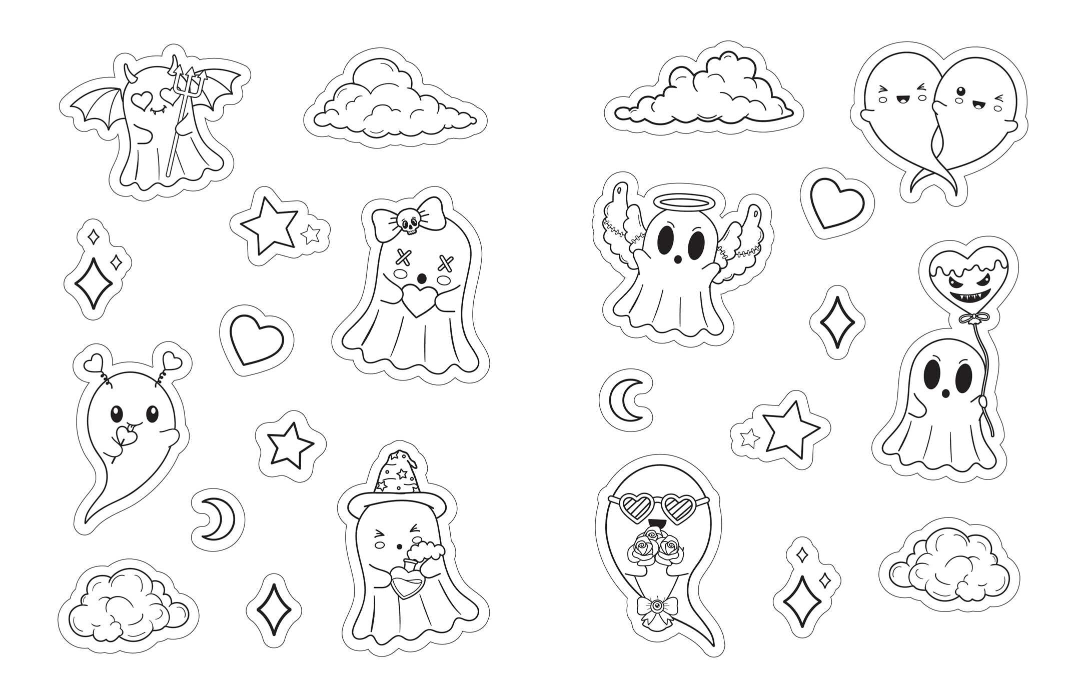 Creepy Cute Color Your Own Sticker Book