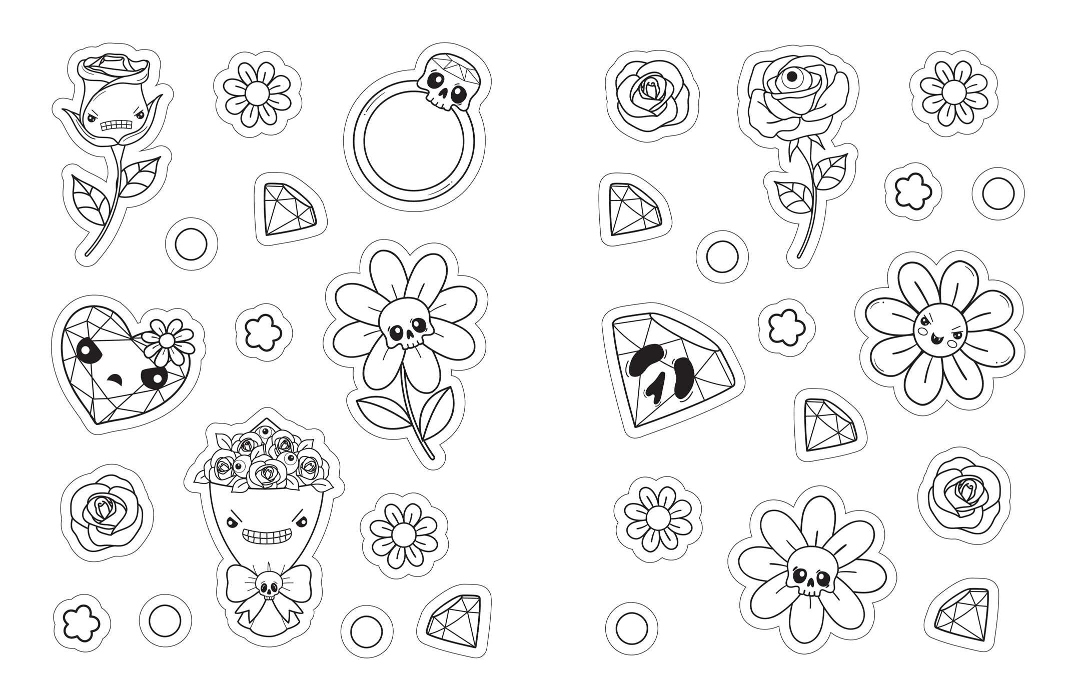 Creepy Cute Color Your Own Sticker Book