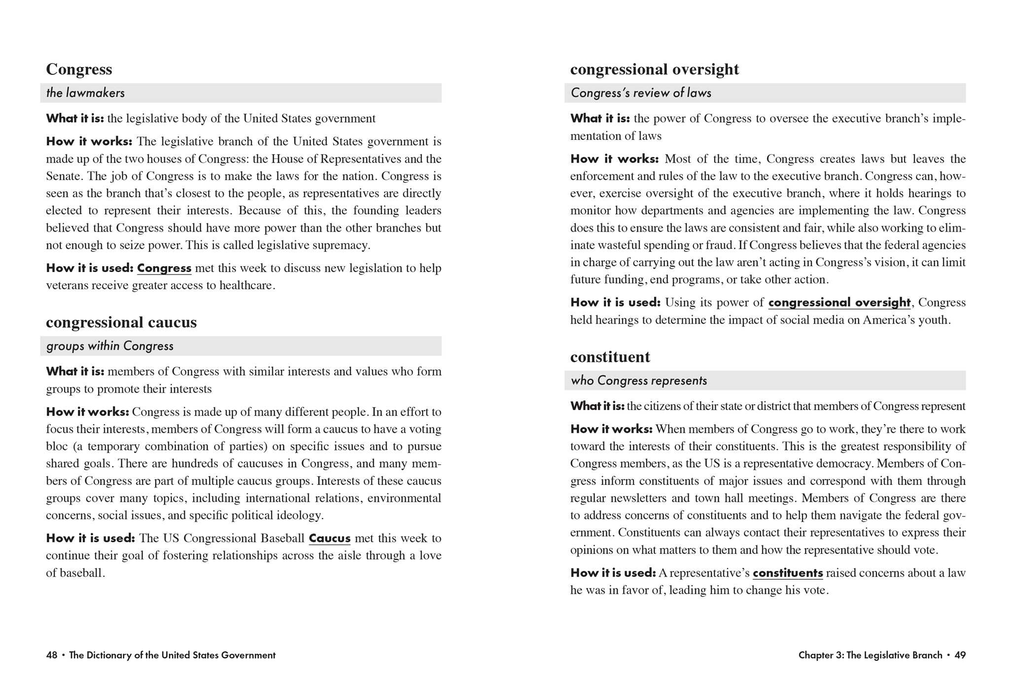 Dictionary of the United States Government
