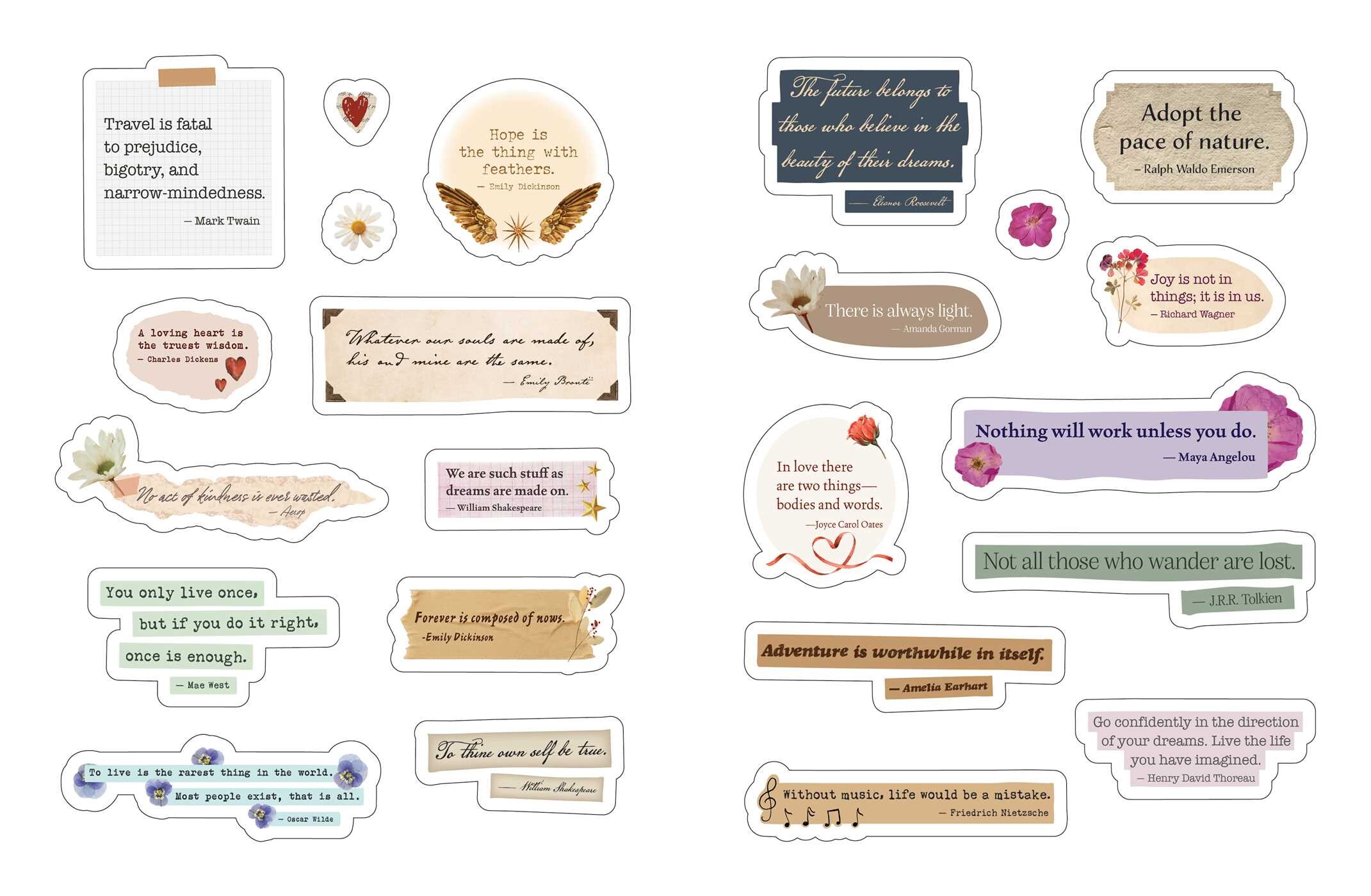 Junk Journal Stickers: Vintage