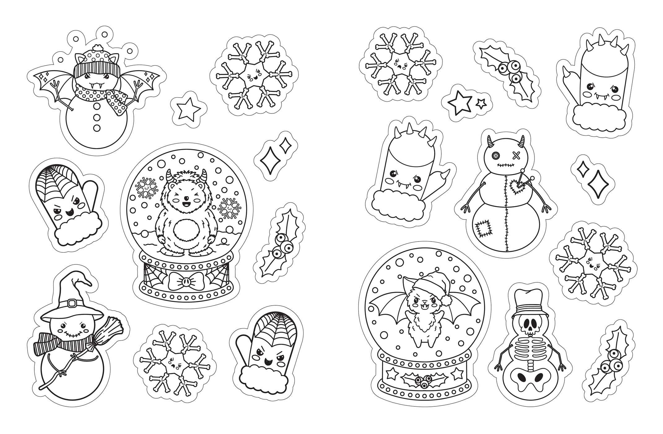 Creepy Cute Scary & Merry Color Your Own Sticker Book