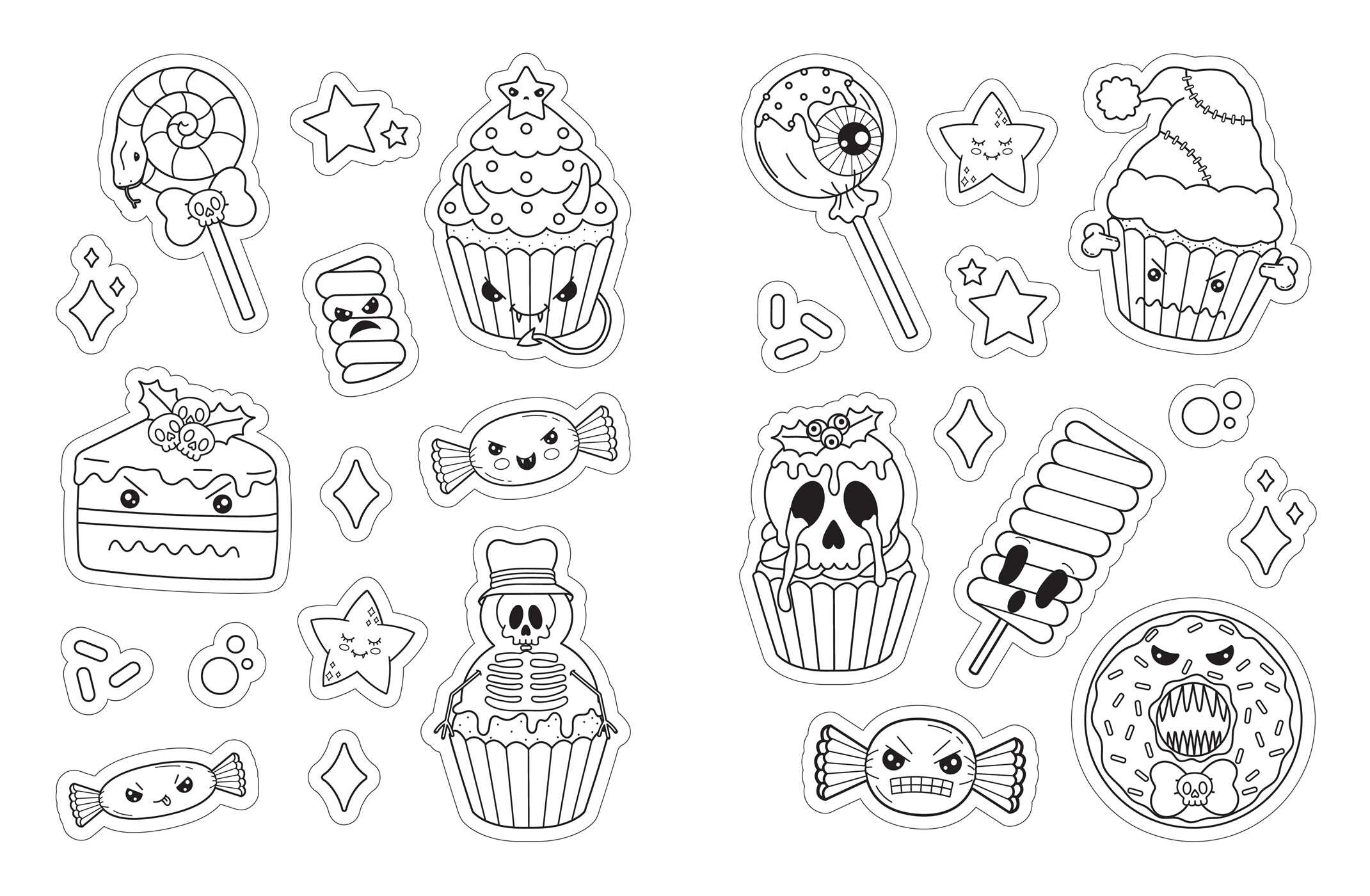 Creepy Cute Scary & Merry Color Your Own Sticker Book