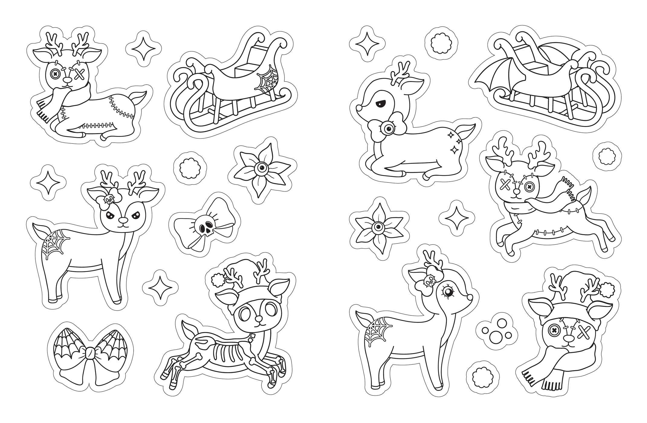 Creepy Cute Scary & Merry Color Your Own Sticker Book