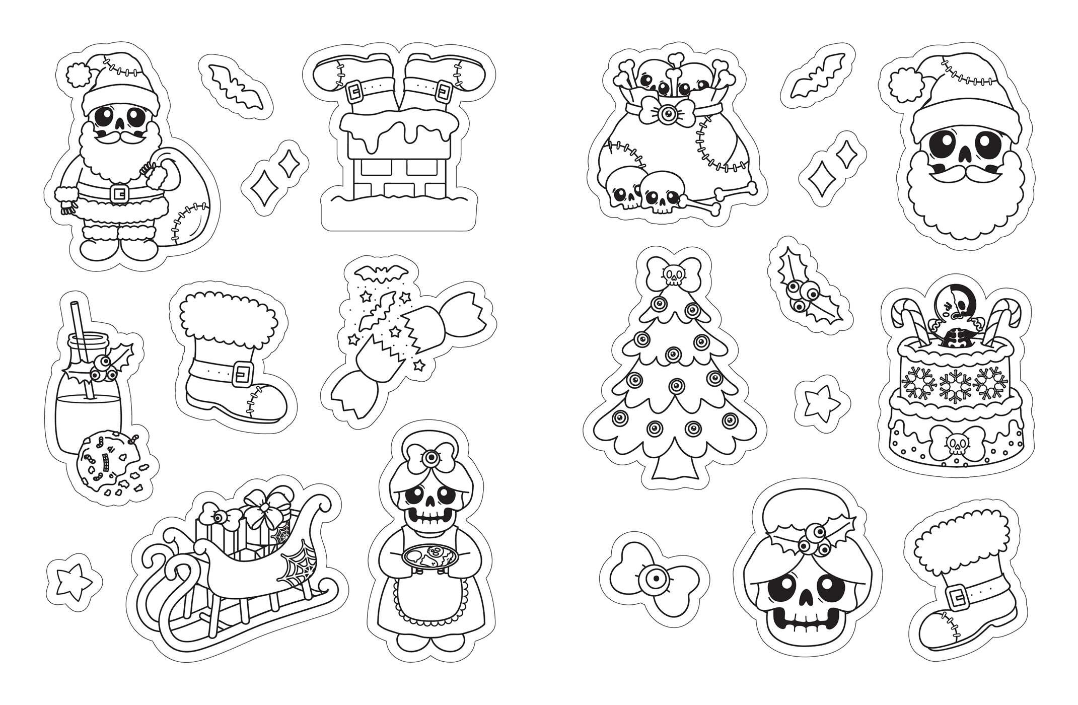 Creepy Cute Scary & Merry Color Your Own Sticker Book