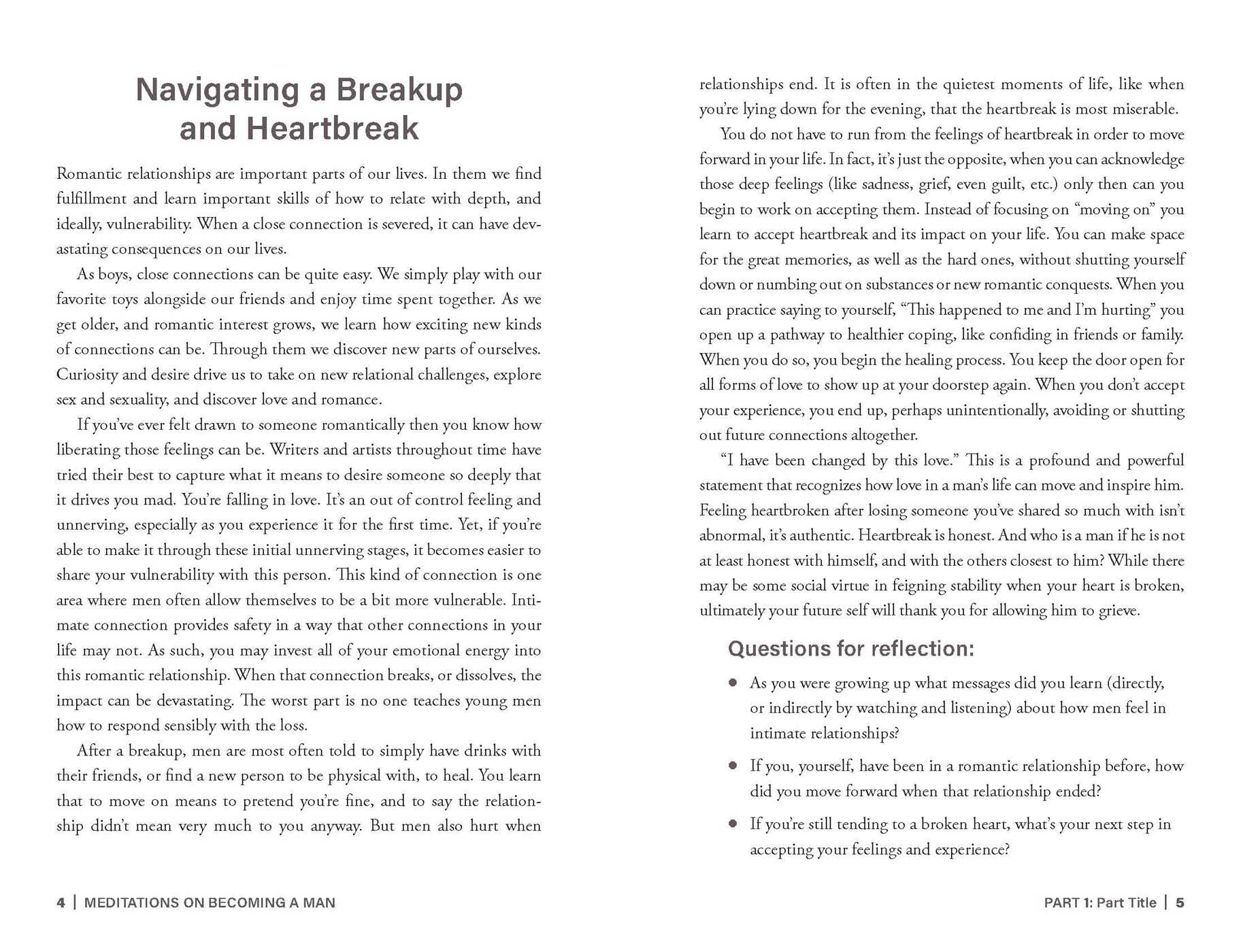 Meditations on Becoming a Man