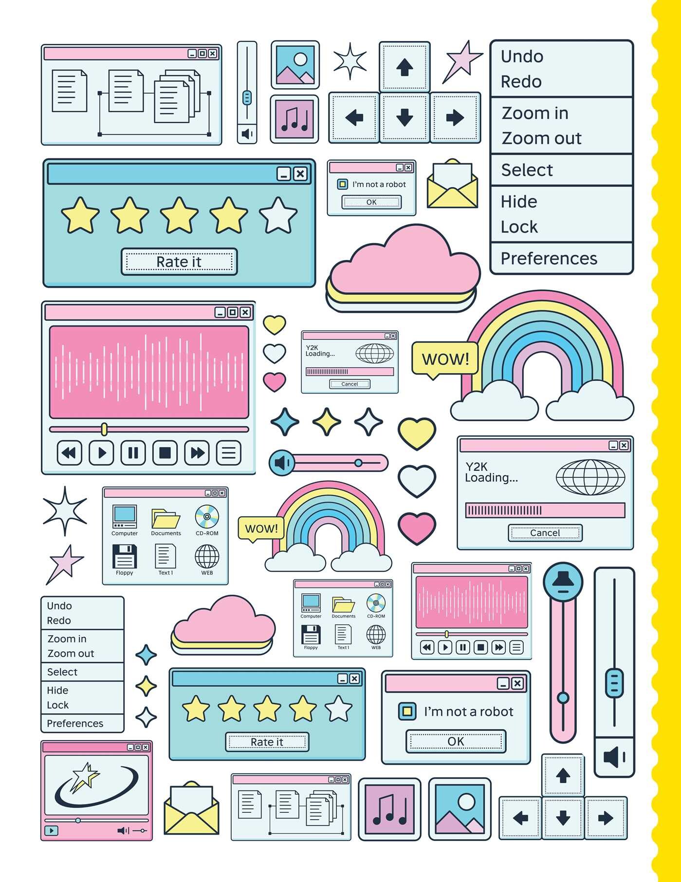 Junk Journal Cutouts: Bold Designs