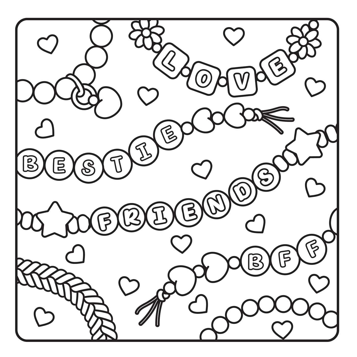 Hugs & Hearts Coloring Book