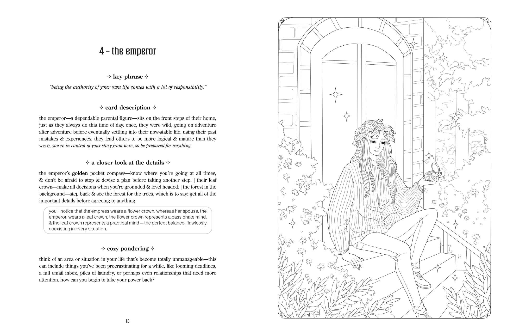 Cozy Witch Tarot Coloring Book